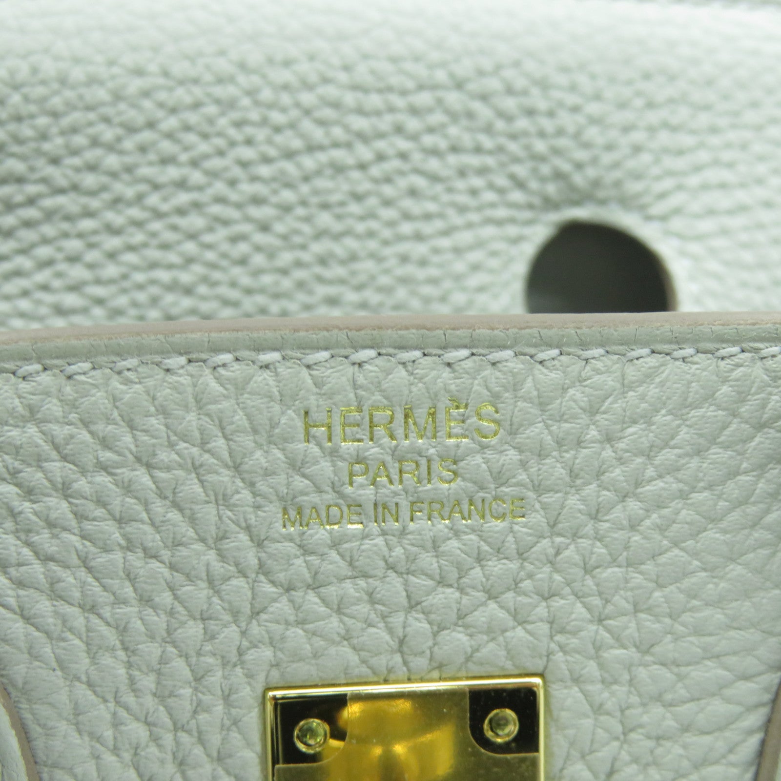 HERMES 【激減優惠】Togo皮革Birkin 25金扣手挽袋Gris Perle珍珠灰色