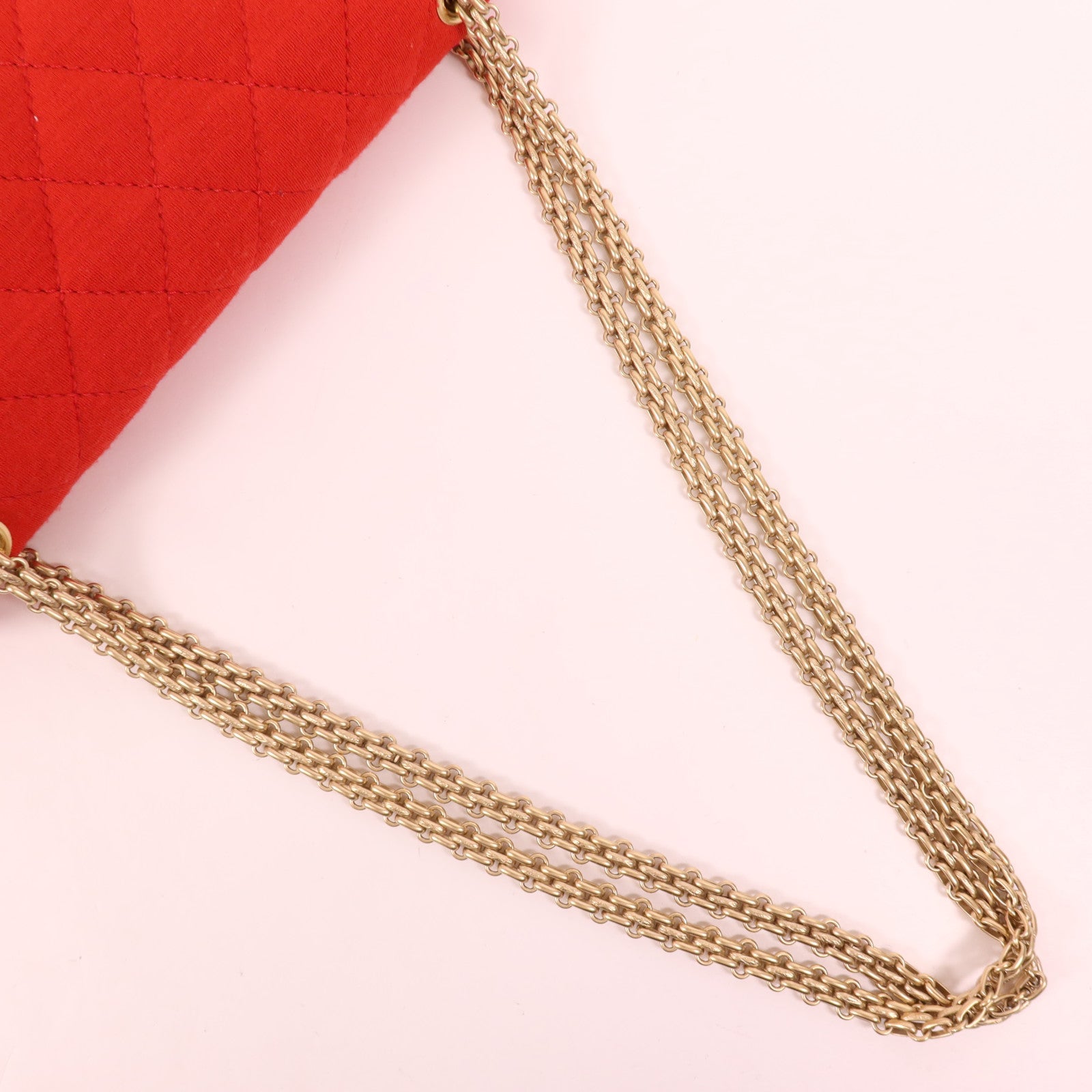CHANEL 【激減優惠】布料Chanel 2.55金扣鏈帶肩背袋