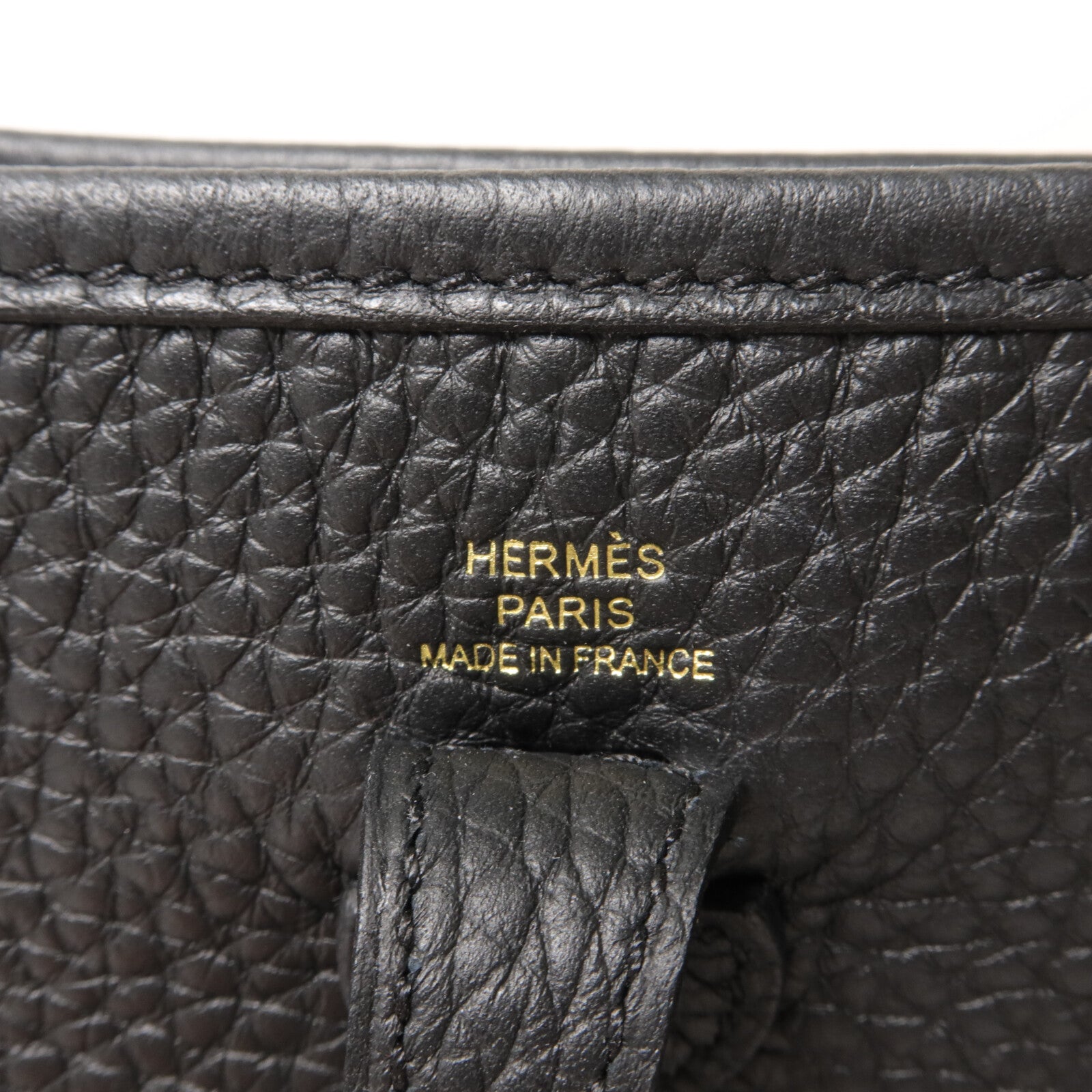 HERMES Clemence皮革Evelyne TPM肩背袋Noir