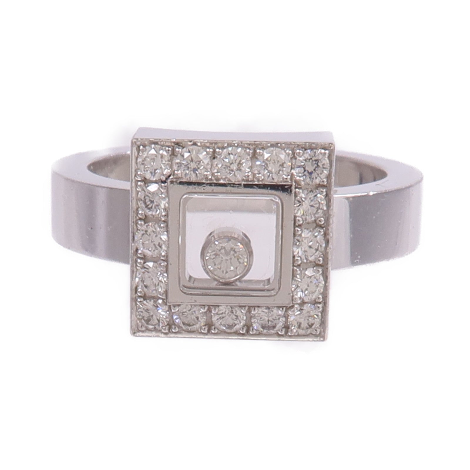 Chopard 18K白金Happy Diamonds Ring鑽石戒指US#6.25