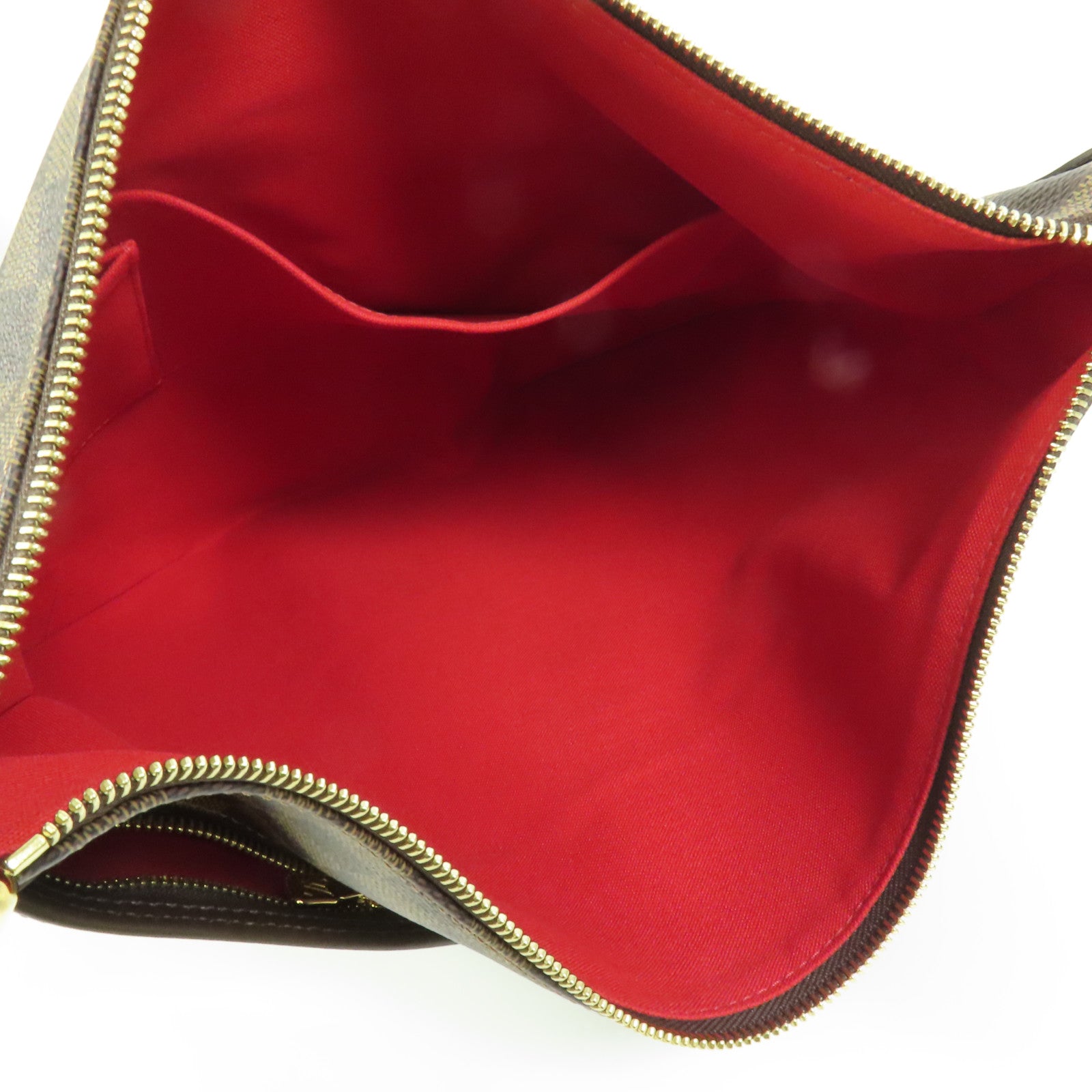 LOUIS VUITTON Damier Bloomsbury PM金扣肩背袋棕色