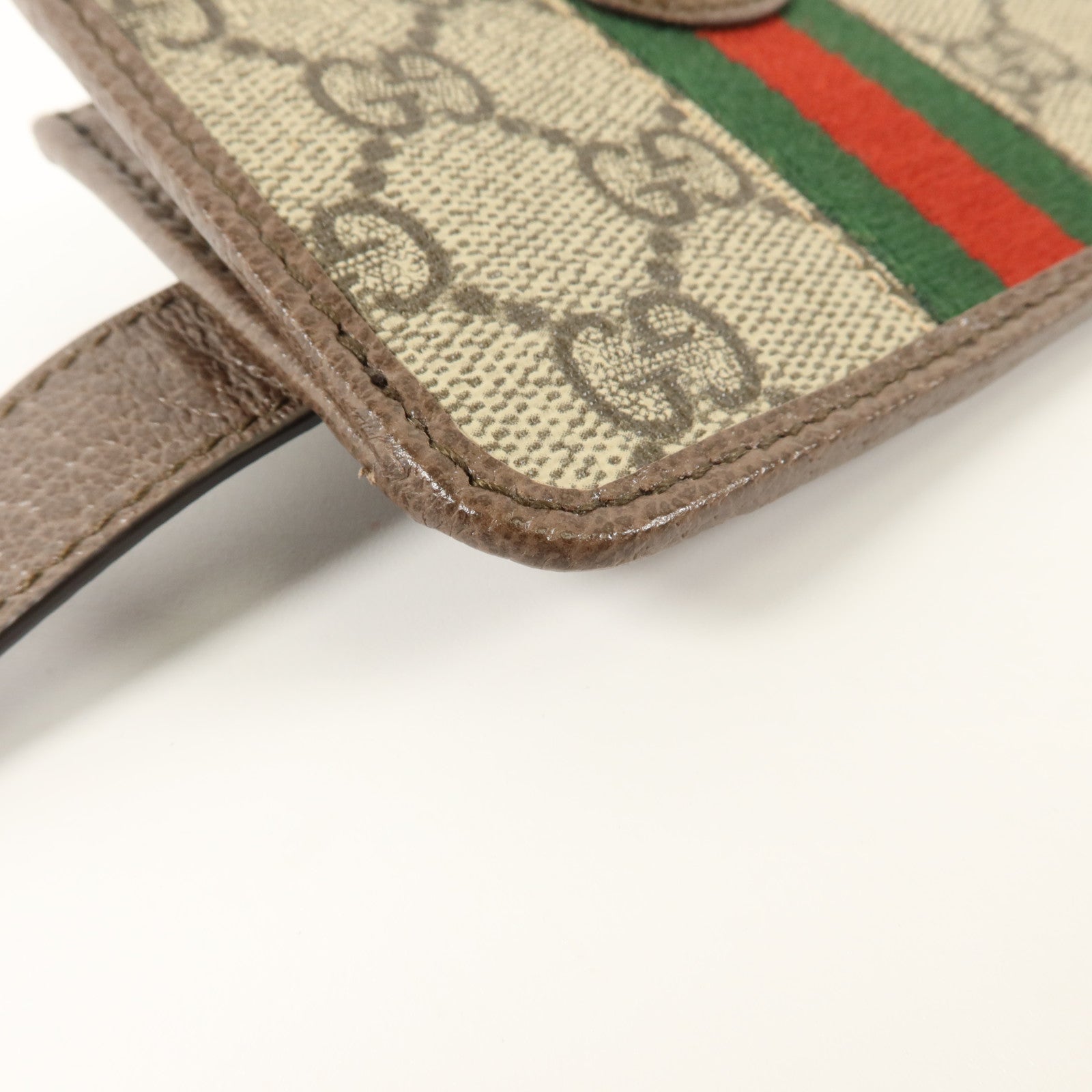 GUCCI 塗層帆布Card Holder金扣卡片套
