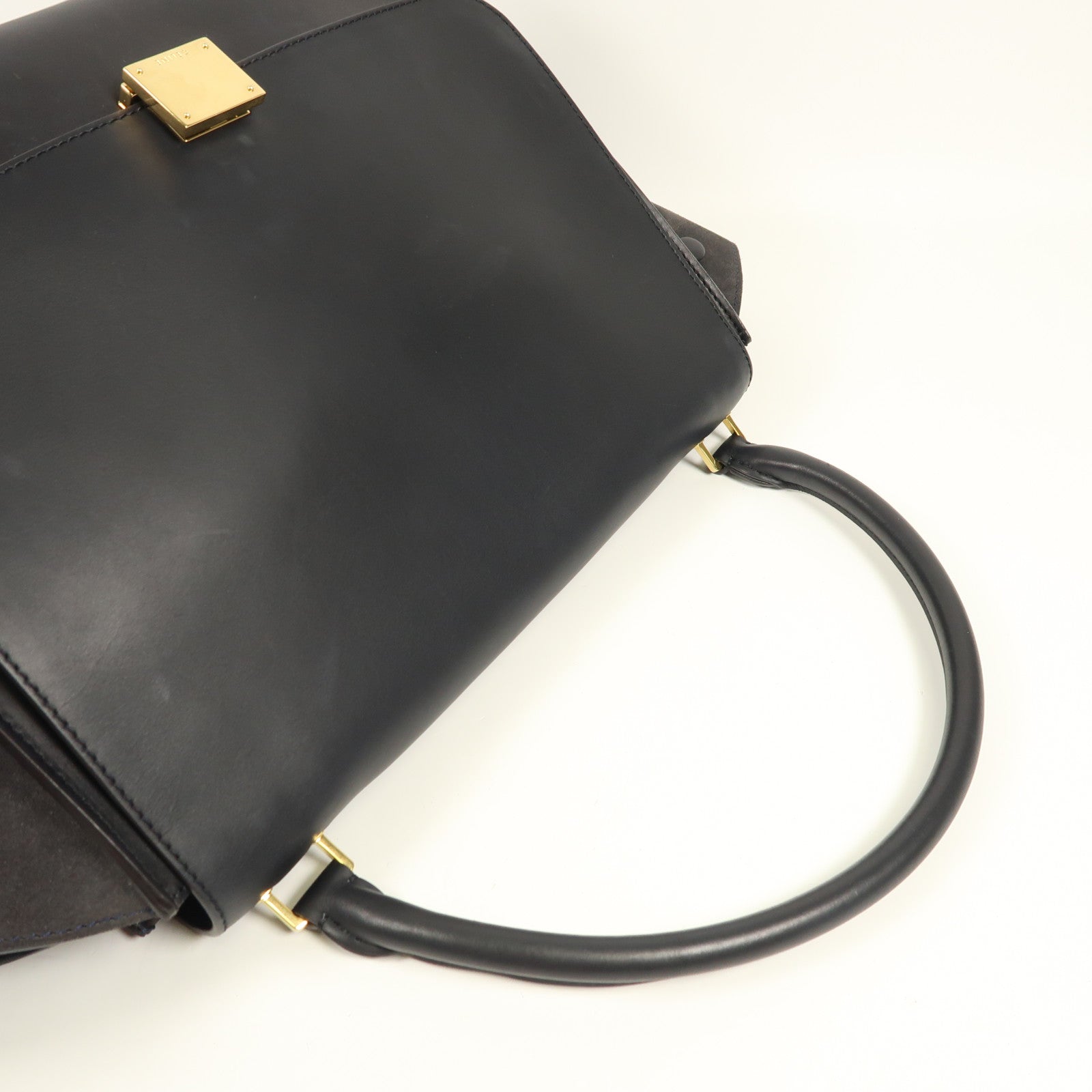 CELINE 牛皮皮革Trapeze金扣手挽袋