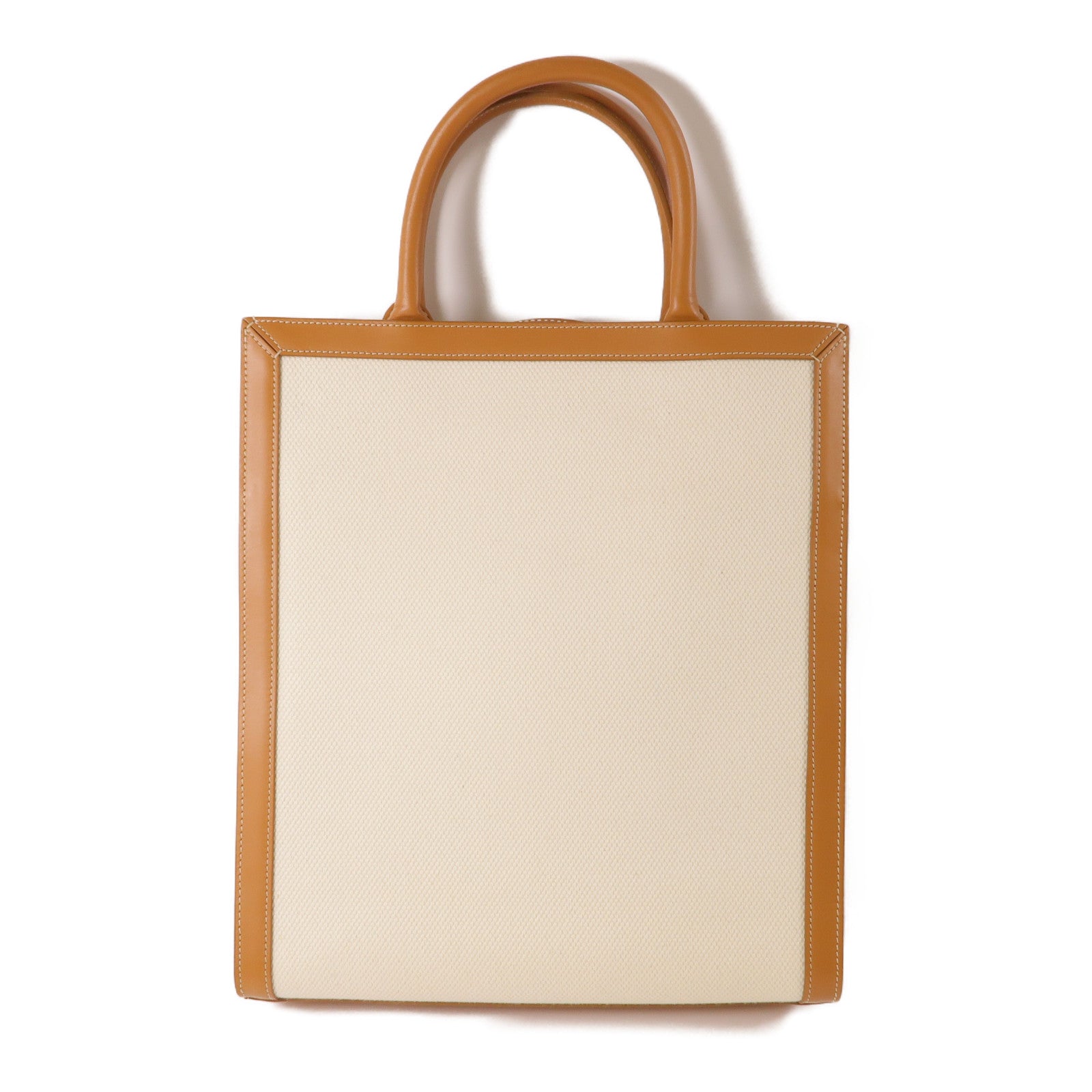 CELINE 帆布Vertical Cabas 金扣手挽肩背兩用袋