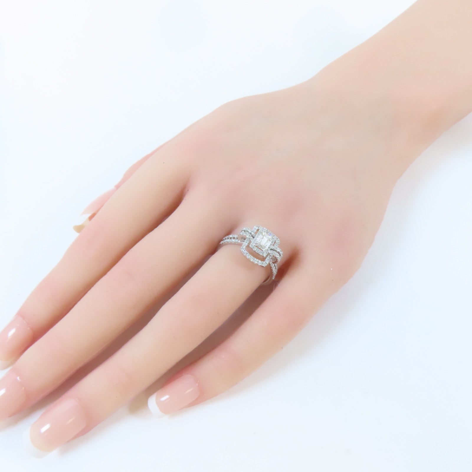 JEWELRY 【激減優惠】18K白金Diamond Ring0.47ct/0.57ct鑽石戒指US#6.75