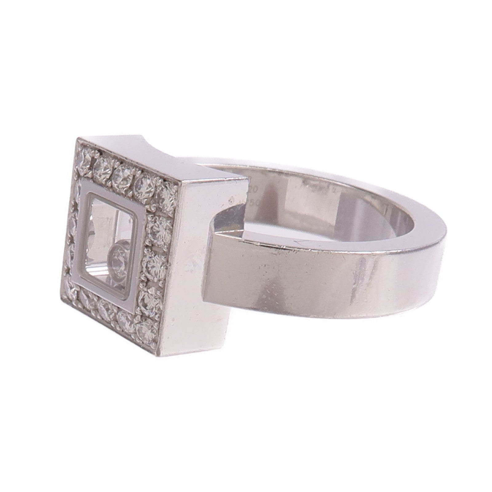 Chopard 18K白金Happy Diamonds Ring鑽石戒指US#6.25