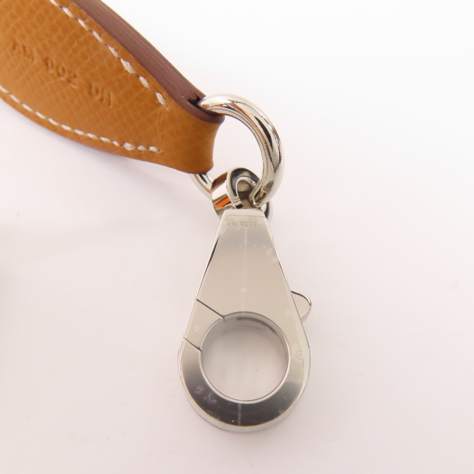 HERMES Epsom皮革Shoulder Strap銀扣肩帶Gold