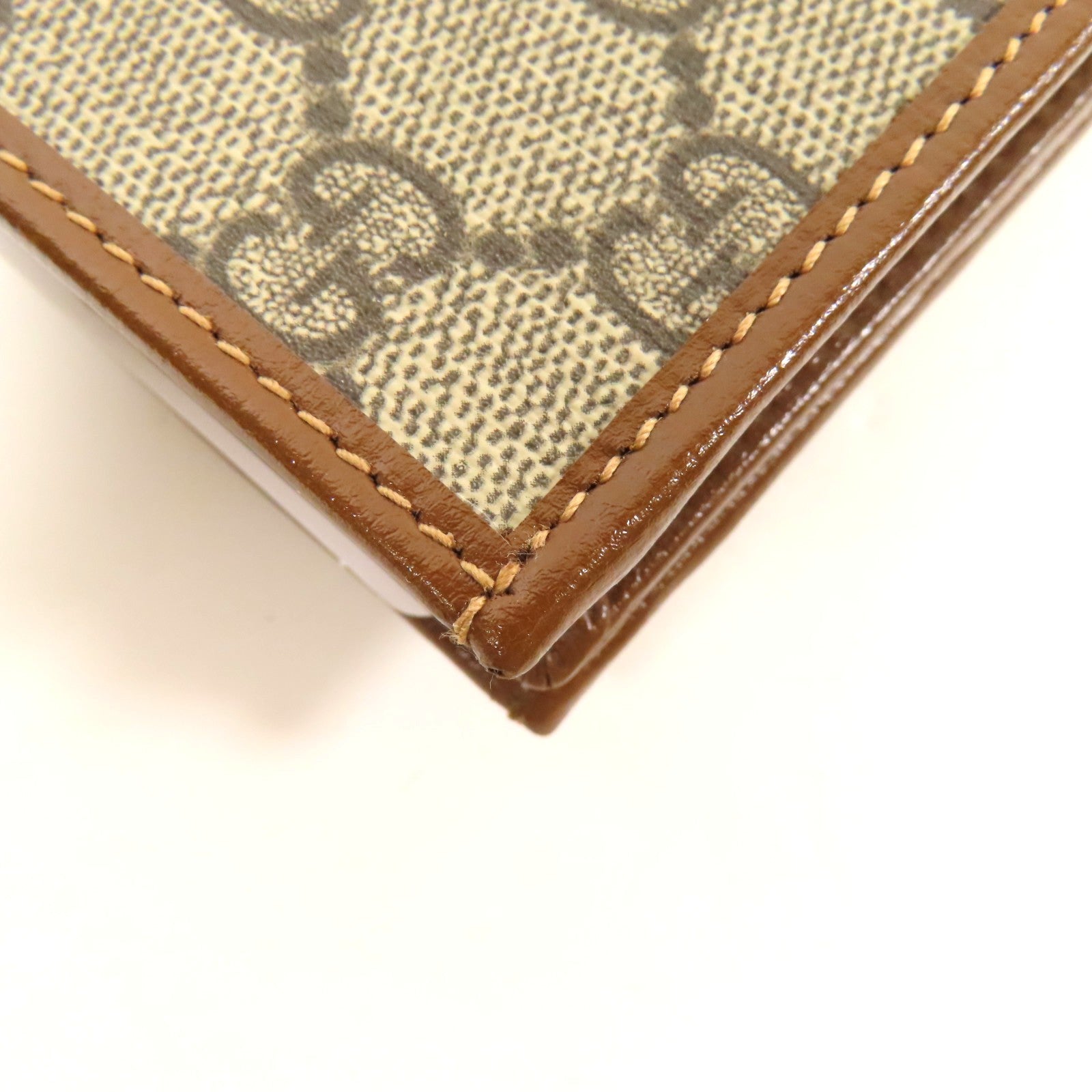 GUCCI 塗層帆布Horsebit 1955金扣錢包