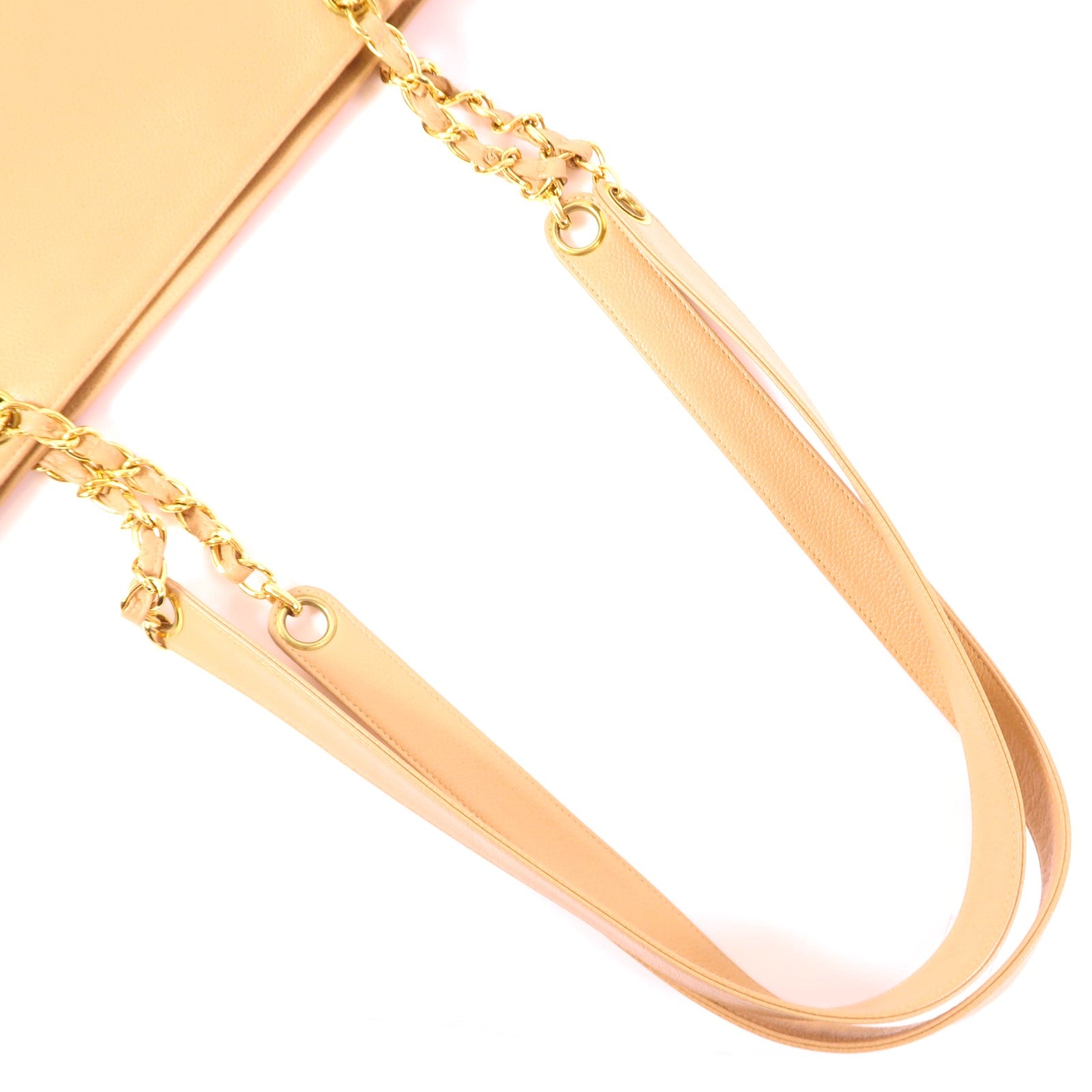 CHANEL 牛皮皮革Vintage Large Tote Bag金扣肩背袋