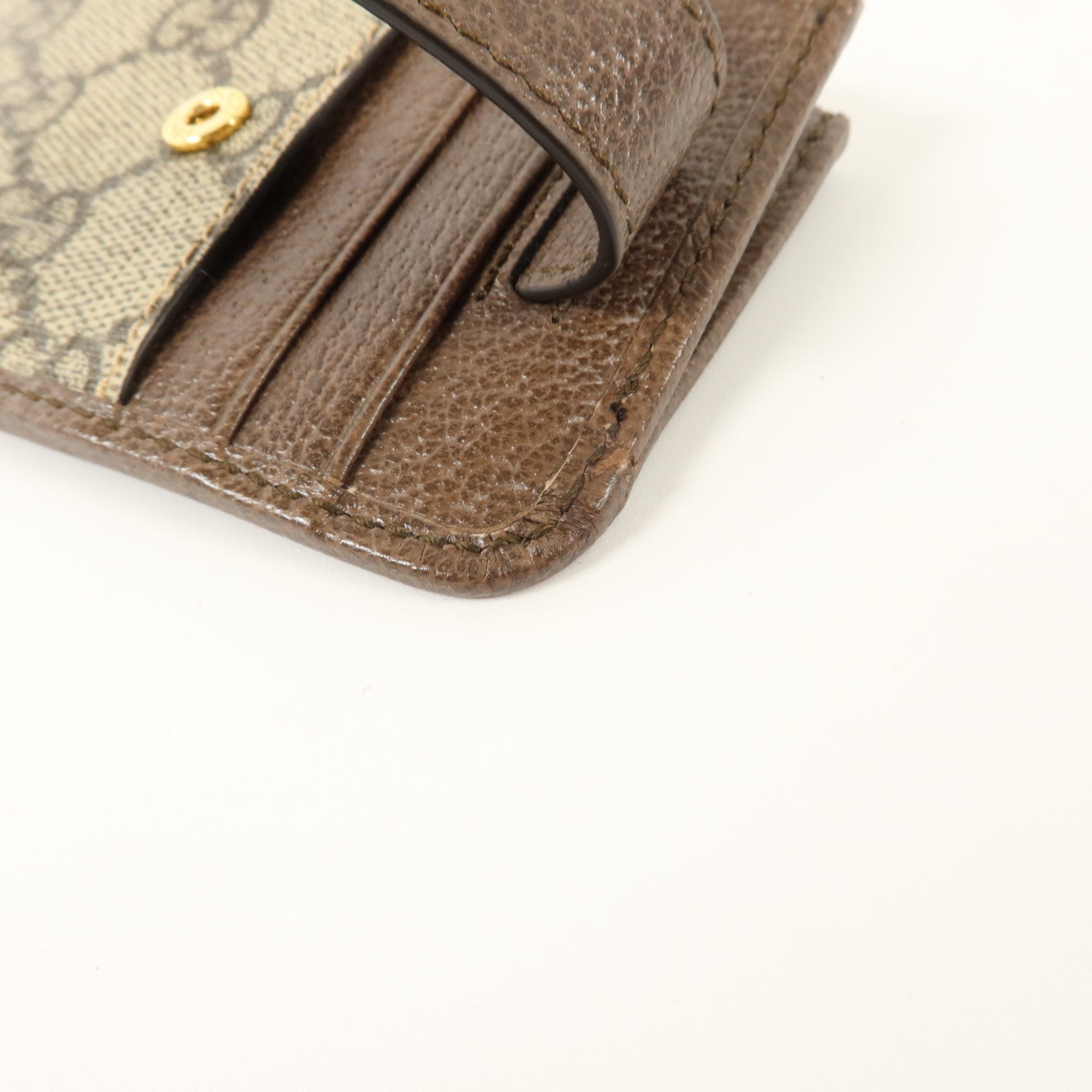 GUCCI 塗層帆布Card Holder金扣卡片套