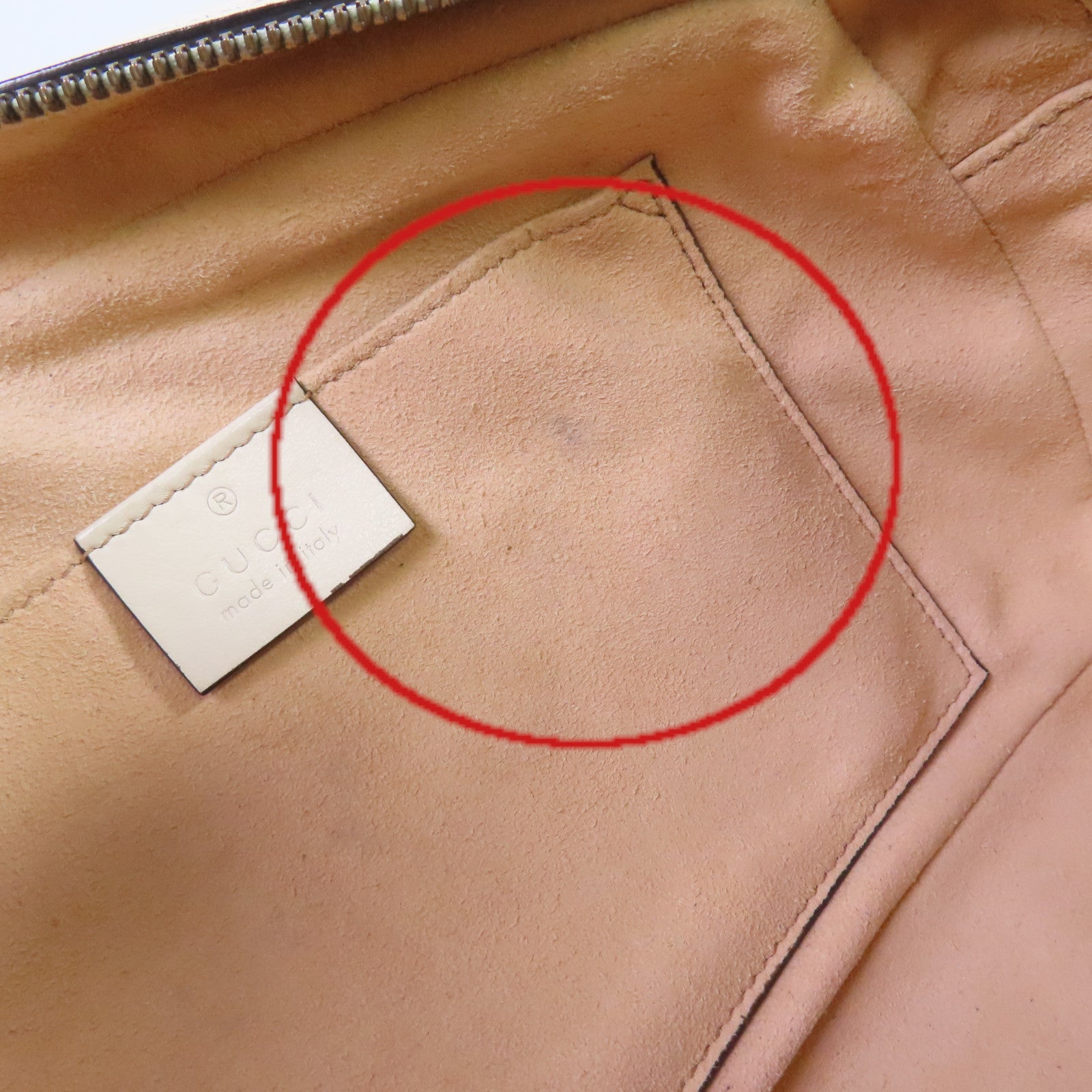 GUCCI 【激減優惠】牛皮皮革GG Marmont Shoulder Bag金扣鏈帶肩背袋米白色