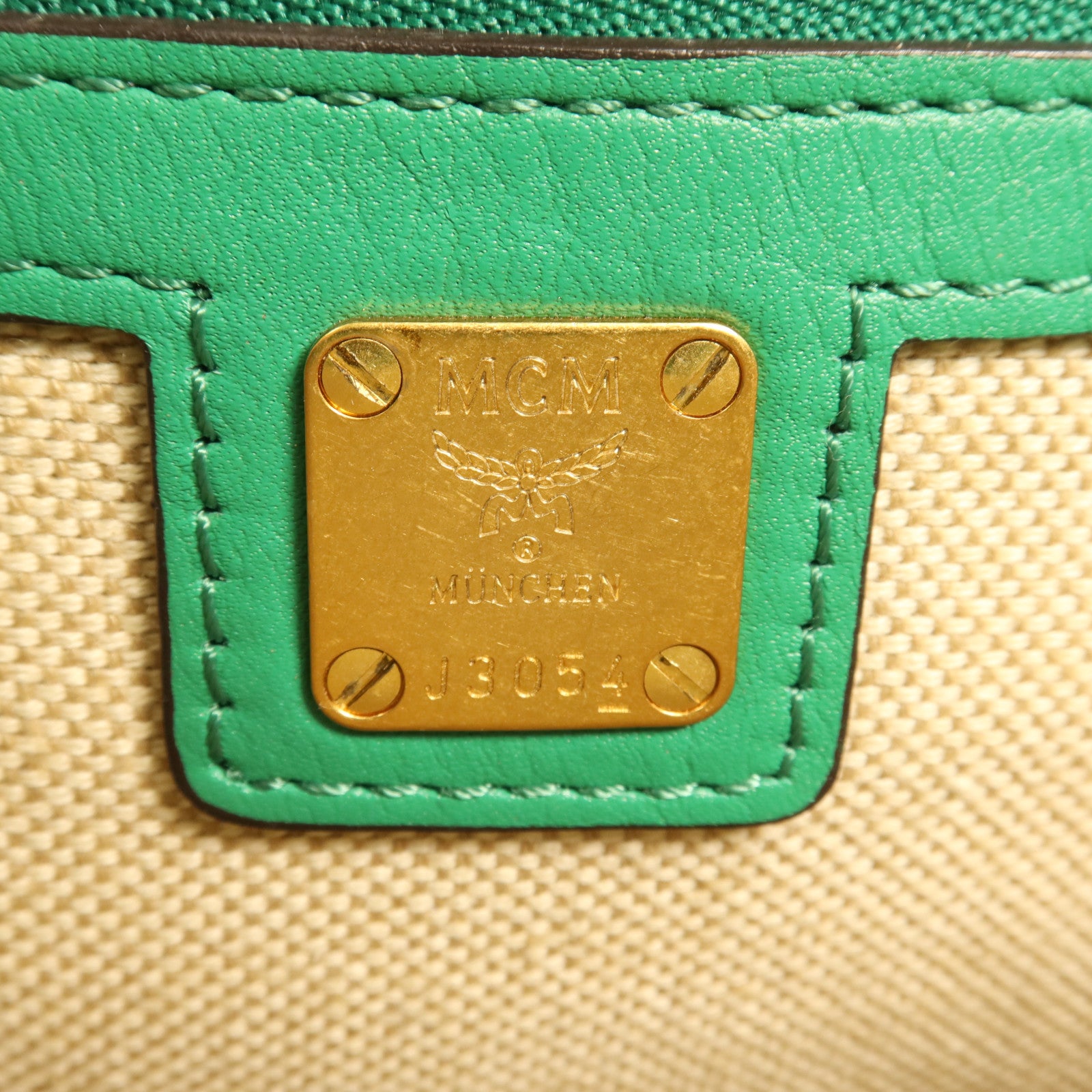 MCM 馬毛/牛皮皮革Shoulder Bag金扣肩背袋