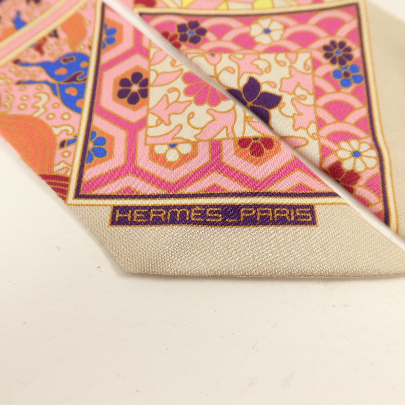 HERMES 絲質Twilly絲巾