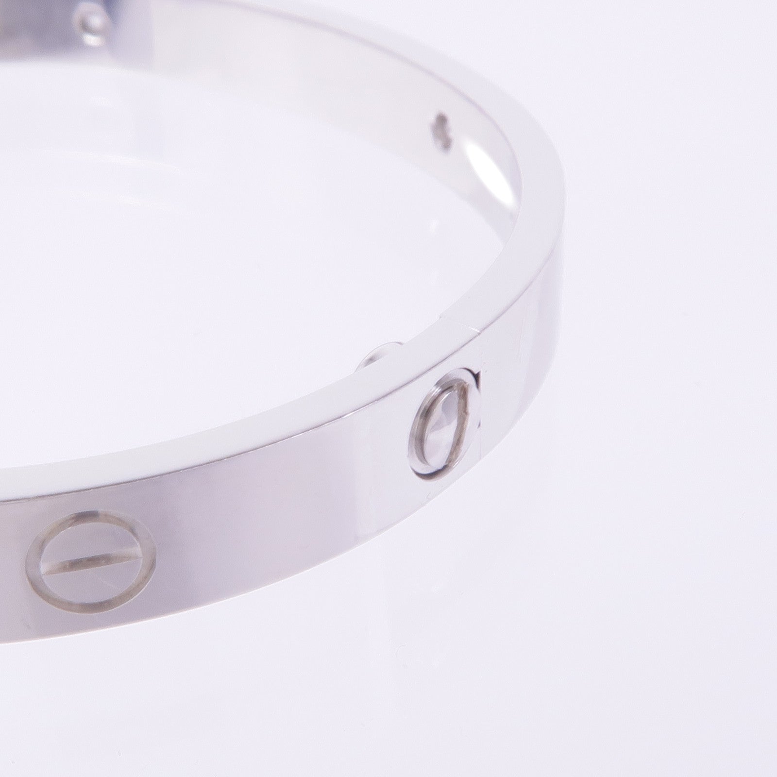 CARTIER 18K白金Love Bracelet 4 Diamonds鑽石手鐲Cartier#17