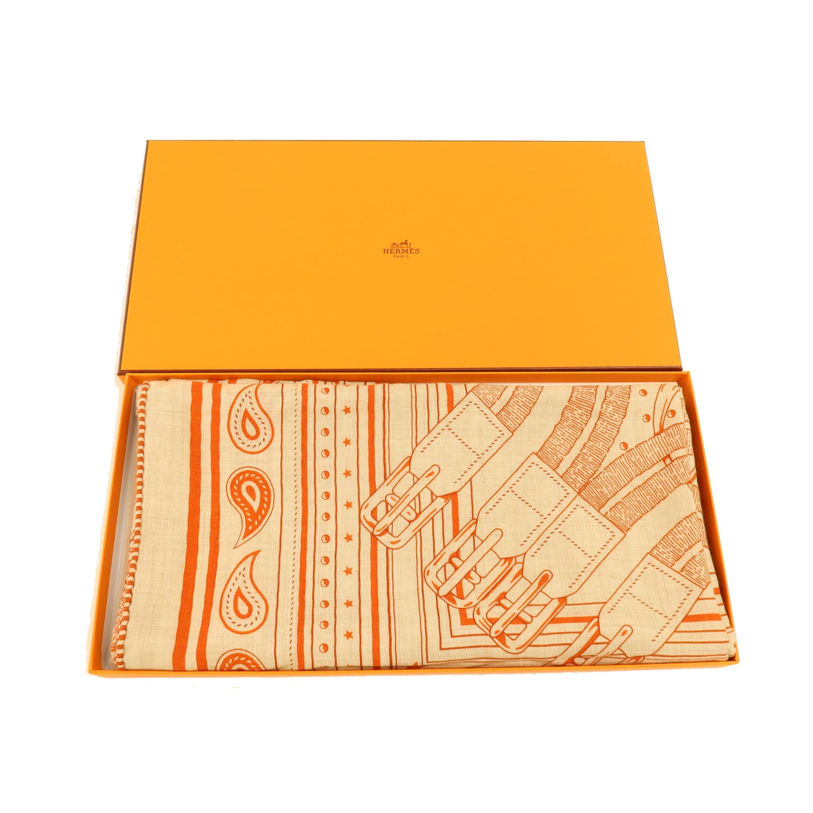 HERMES 羊絨/絲質Lettres Equestres Shawl 140x140cm絲巾