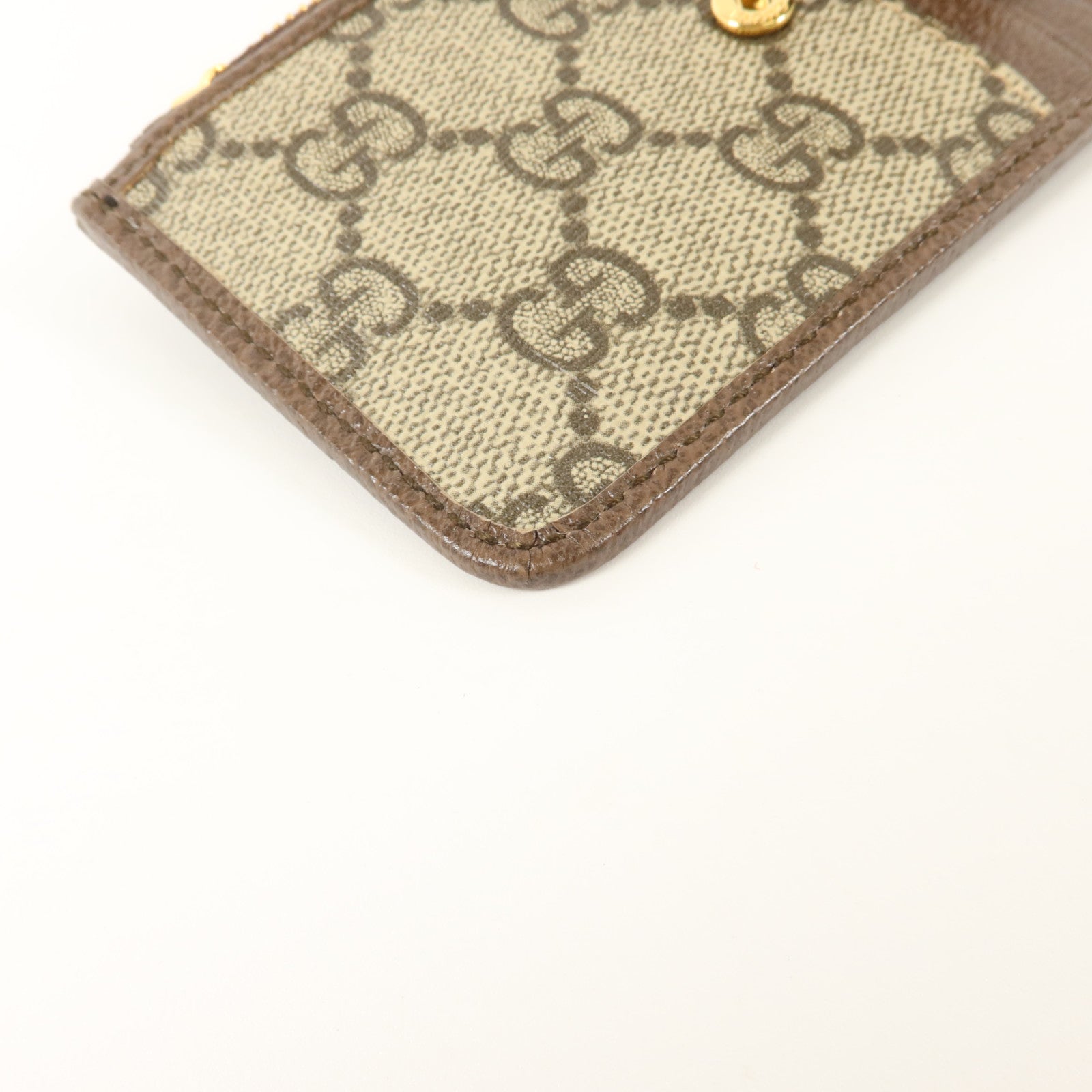 GUCCI 塗層帆布Card Holder金扣卡片套