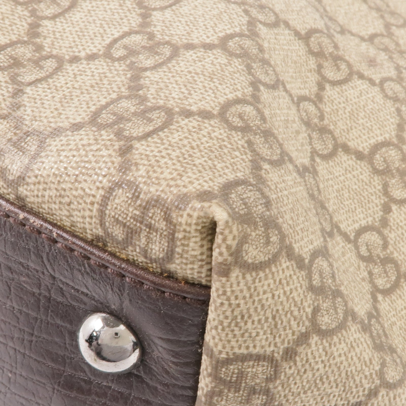 GUCCI 塗層帆布Supreme Tote Bag銀扣手挽袋