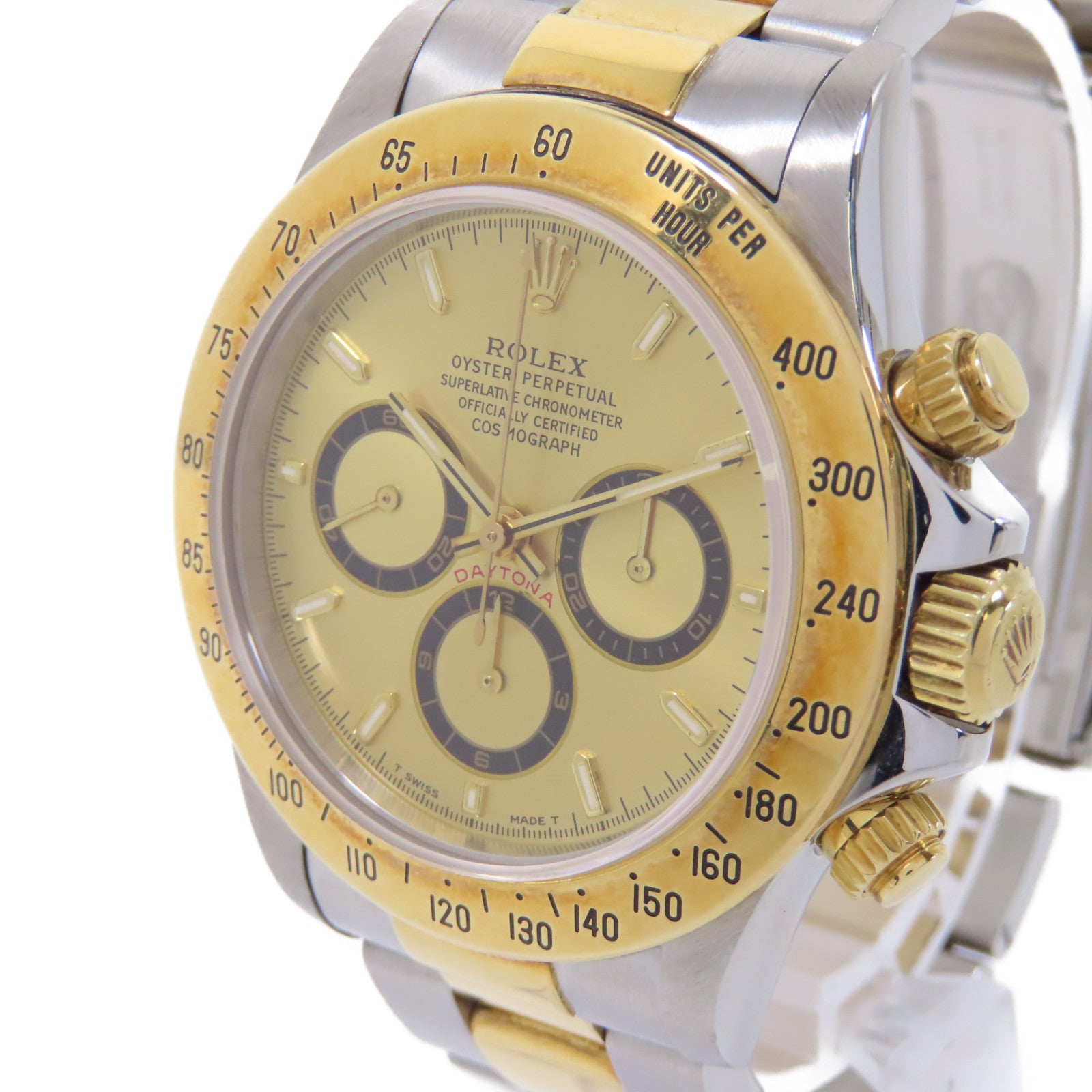 ROLEX Daytona 18K黃金手錶自動機芯金色