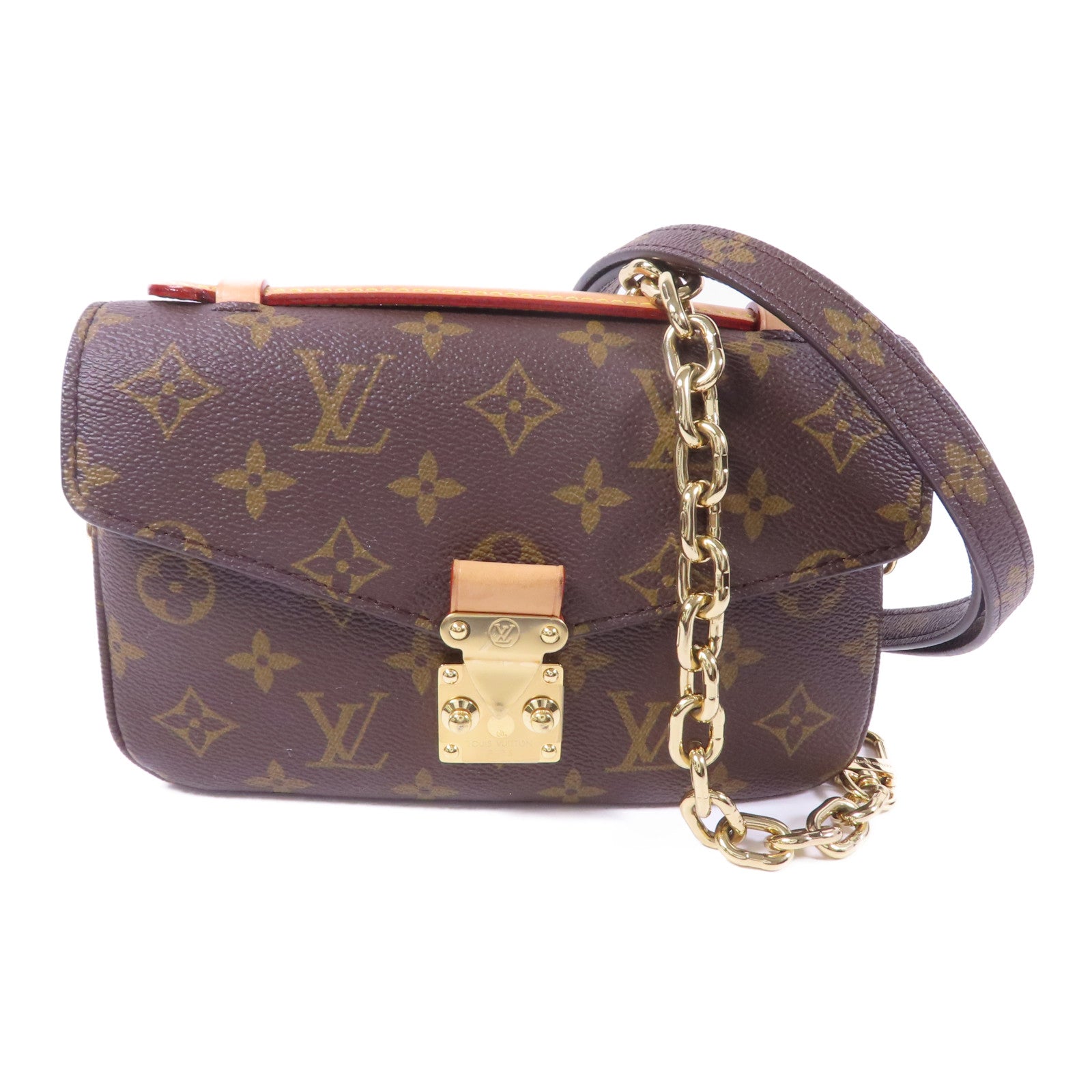 LOUIS VUITTON Monogram Pochette Metis East West金扣手挽肩背兩用袋