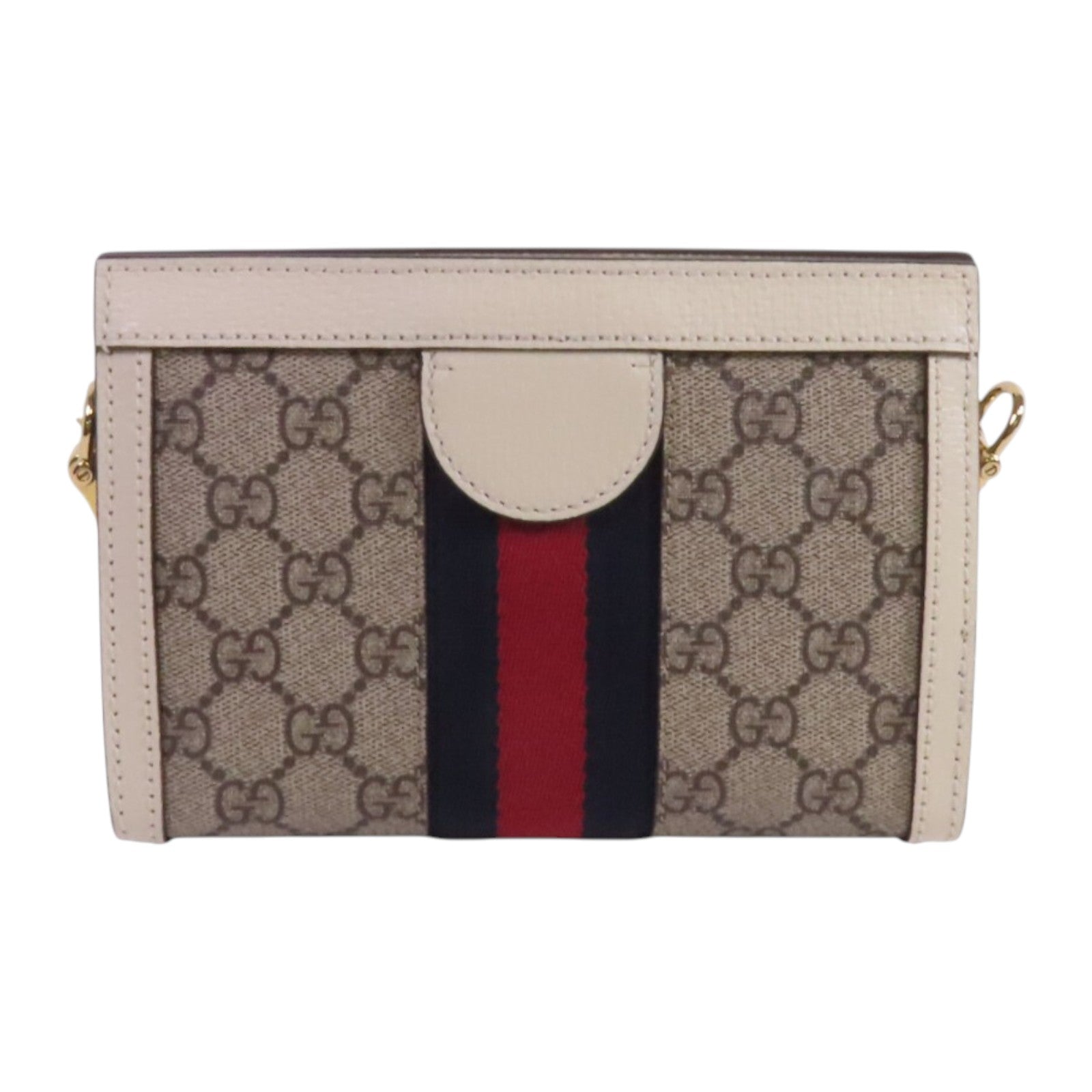 GUCCI 塗層帆布Ophidia金扣鏈帶肩背袋