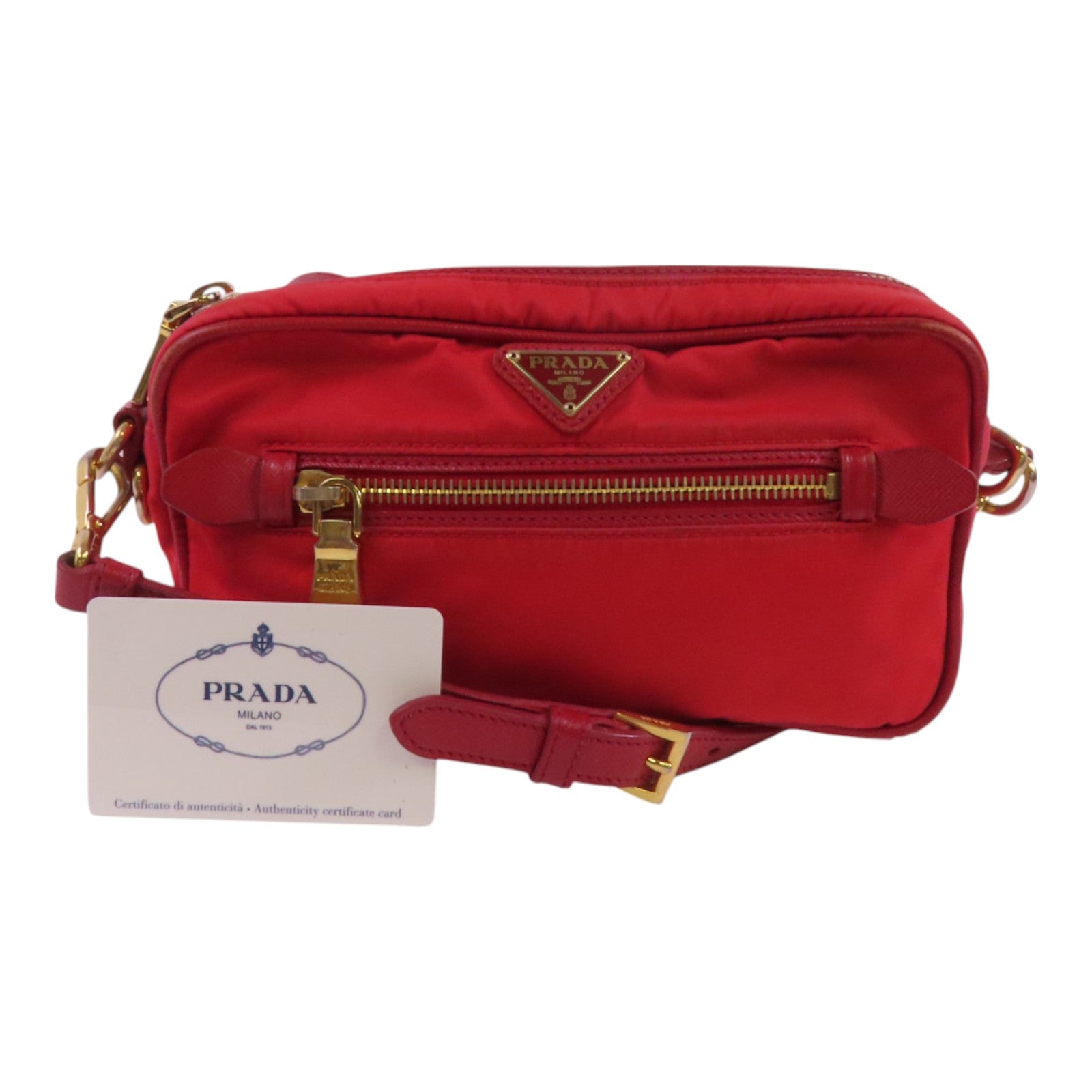 PRADA 尼龍Shoulder Bag金扣肩背袋