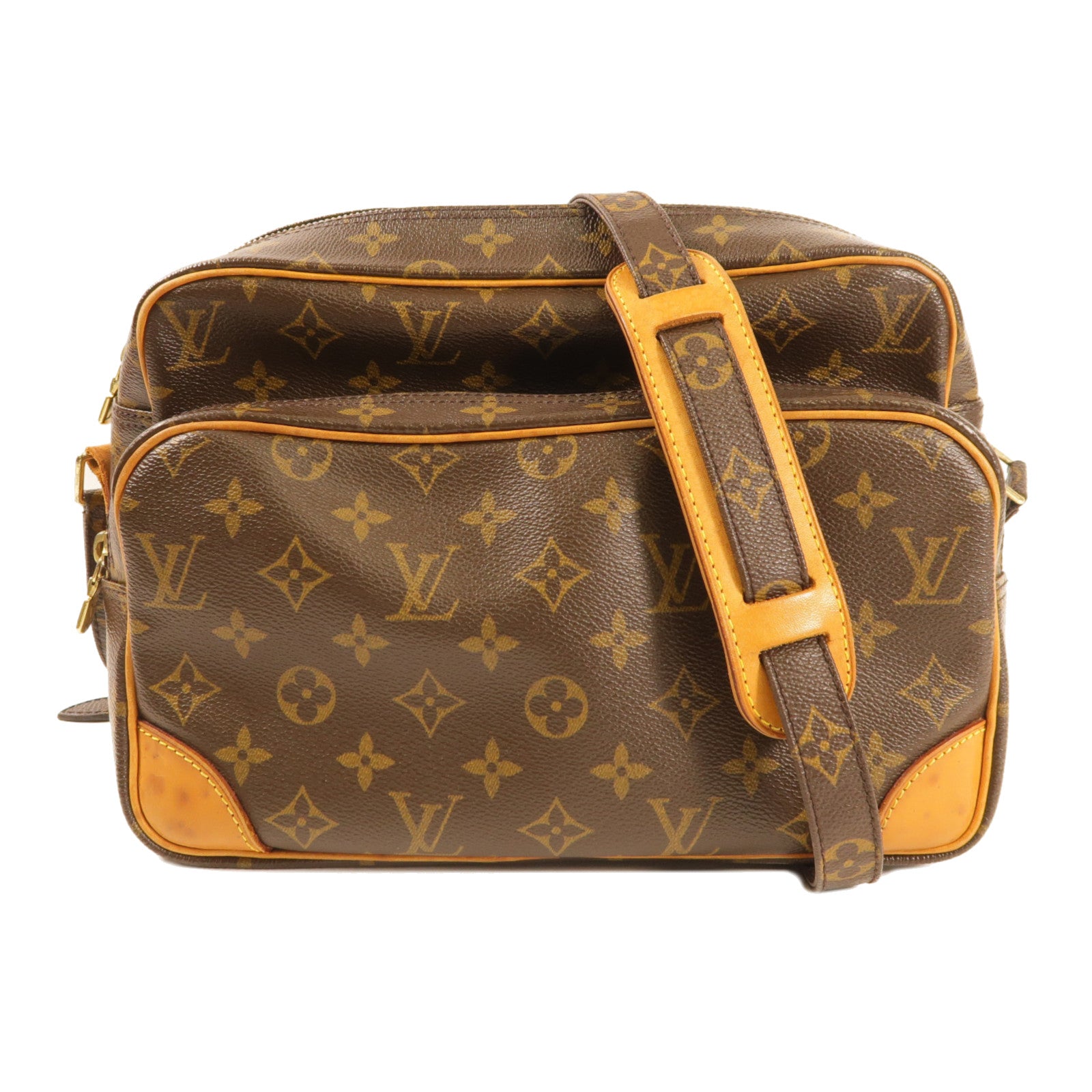 LOUIS VUITTON Monogram Nile金扣肩背袋