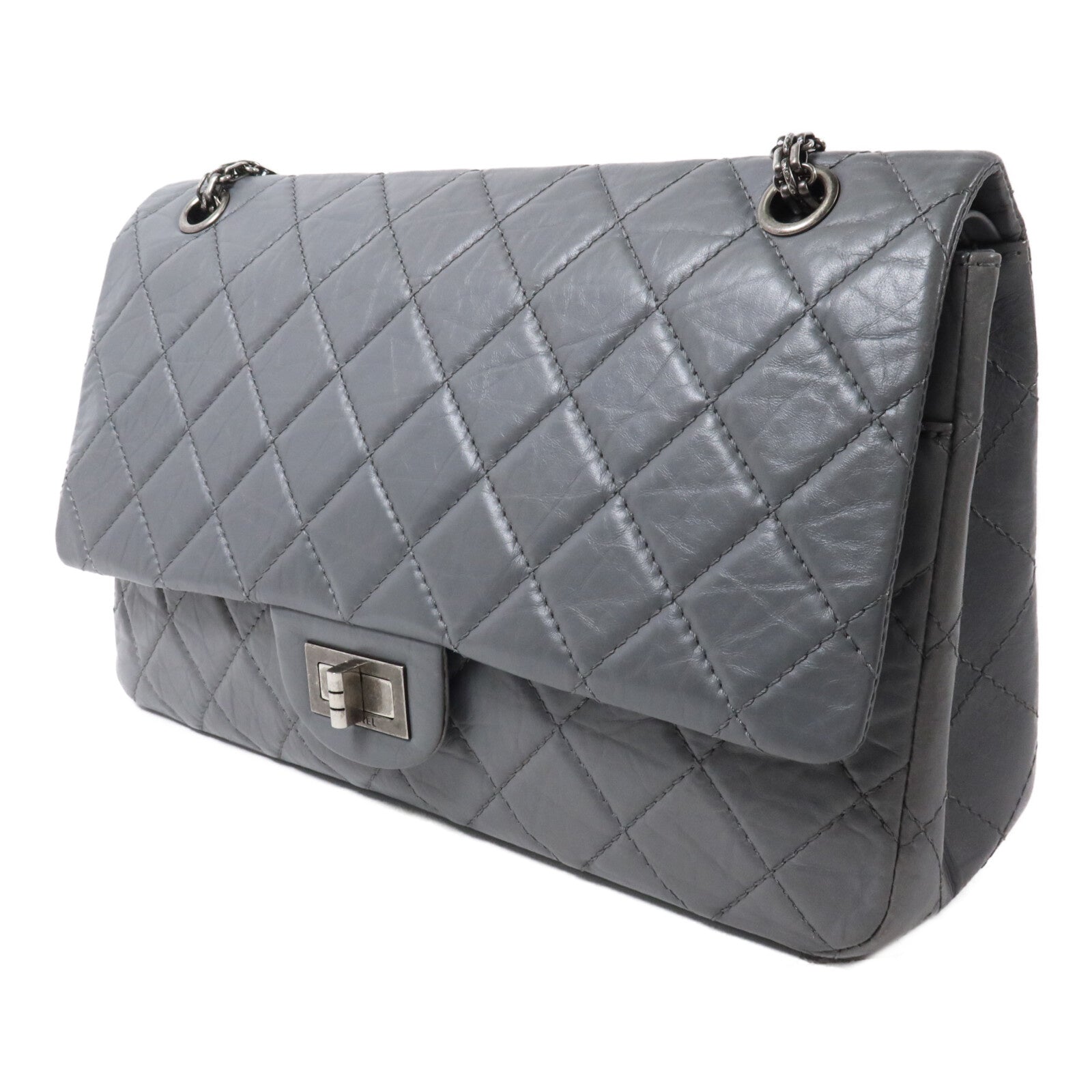CHANEL 牛皮皮革2.55鏈帶肩背袋