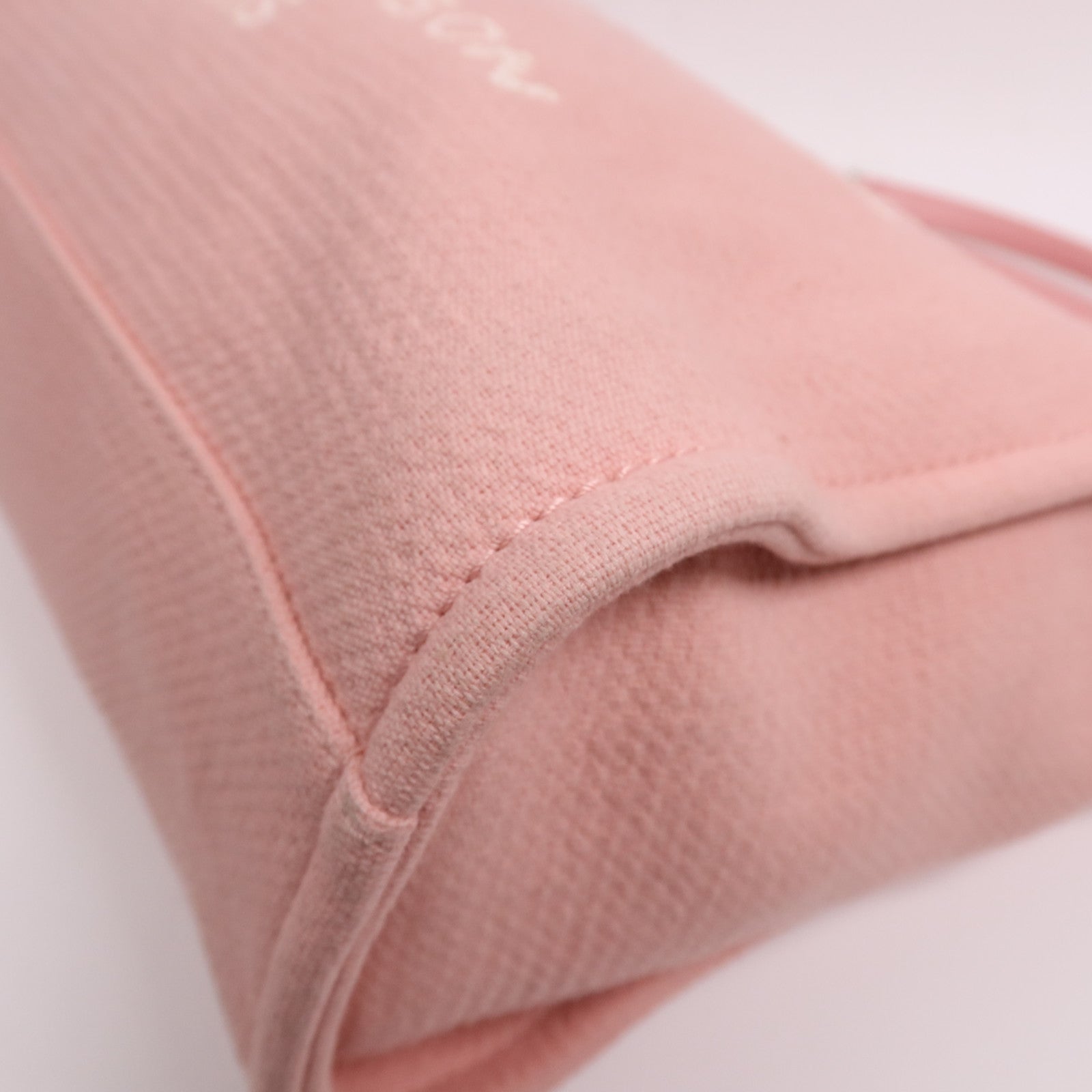 CHANEL 帆布Deauville Tote銀扣鏈帶肩背袋