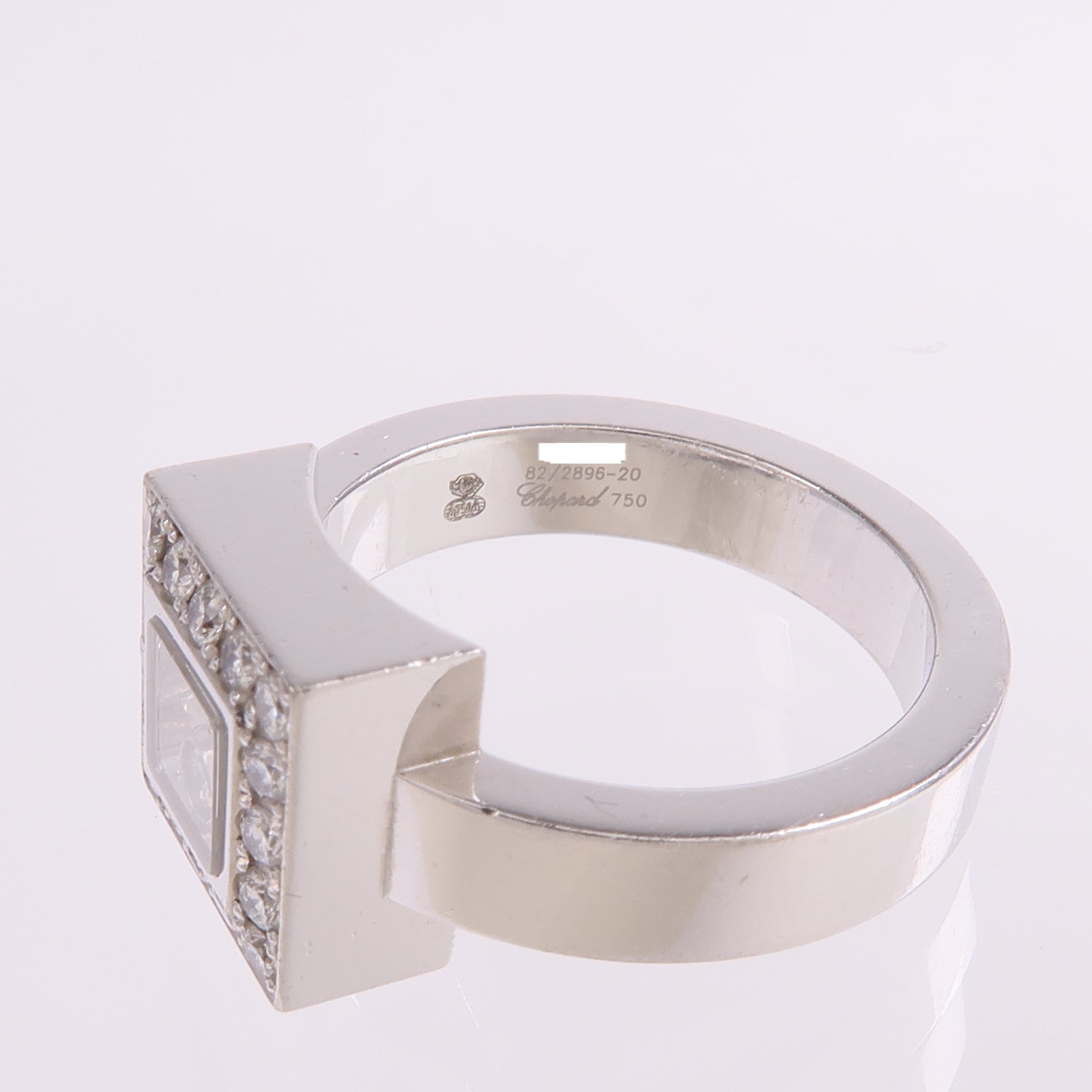 Chopard 18K白金Happy Diamonds Ring鑽石戒指US#6.25