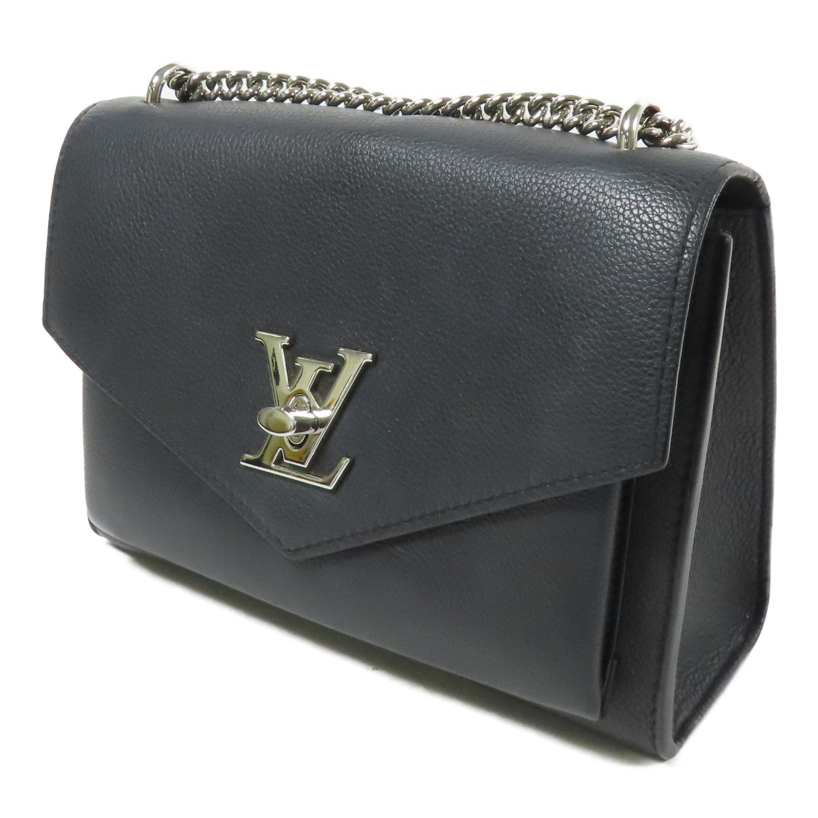 LOUIS VUITTON 牛皮皮革My Lock Me銀扣肩背袋