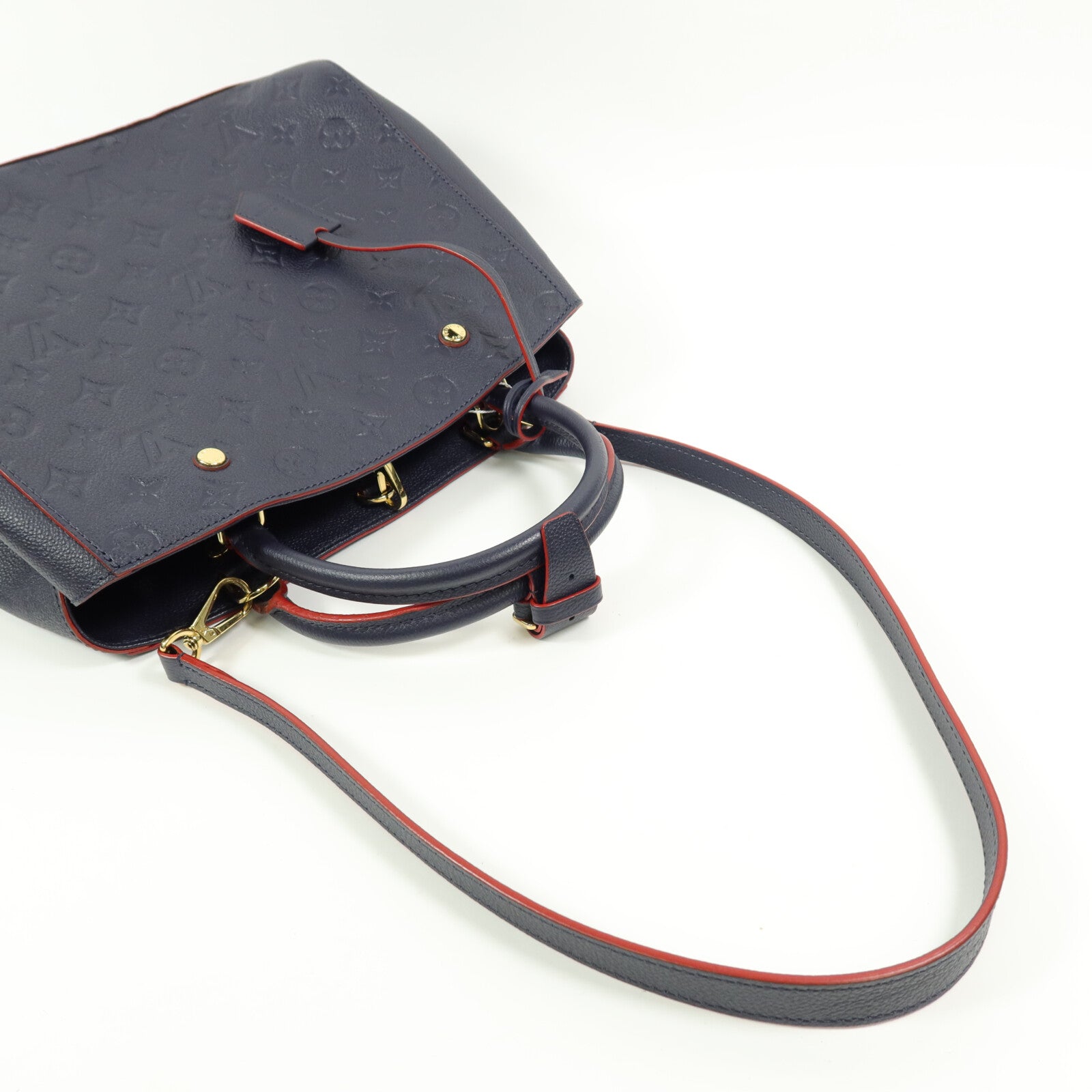LOUIS VUITTON Monogram Empreinte Montaigne MM手挽肩背兩用袋