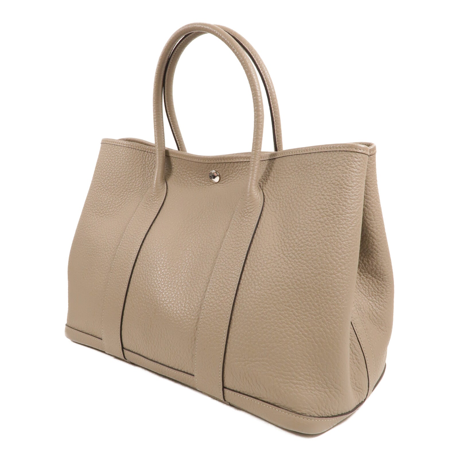 HERMES Negonda皮革Garden Party PM手挽袋Gris Asphalte