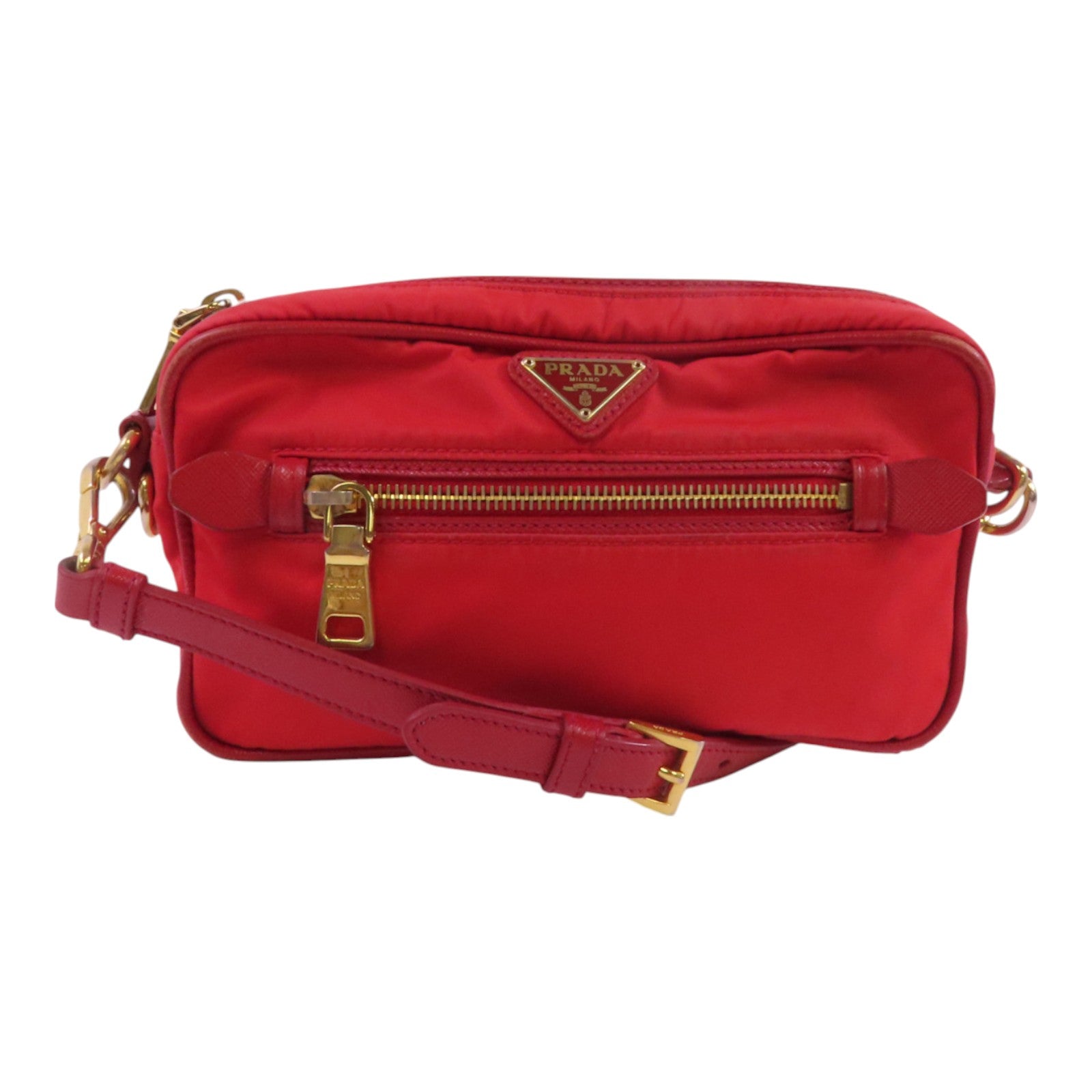 PRADA 尼龍Shoulder Bag金扣肩背袋