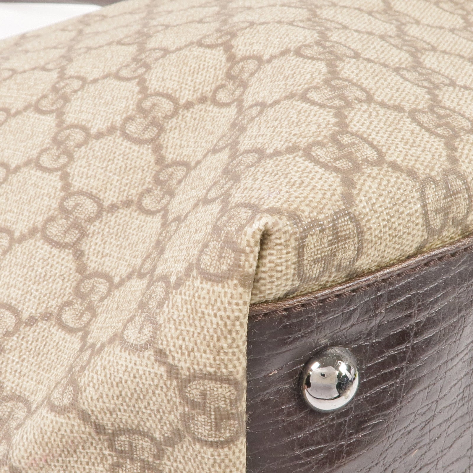 GUCCI 塗層帆布Supreme Tote Bag銀扣手挽袋