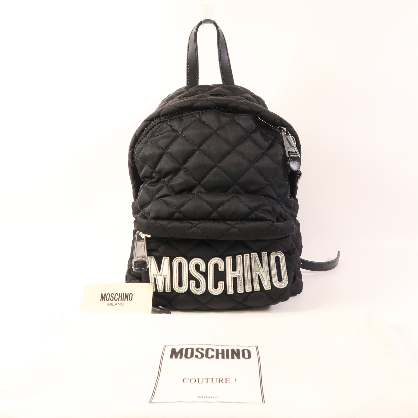 MOSCHINO SHW Backpack Rucksack Nylon Black