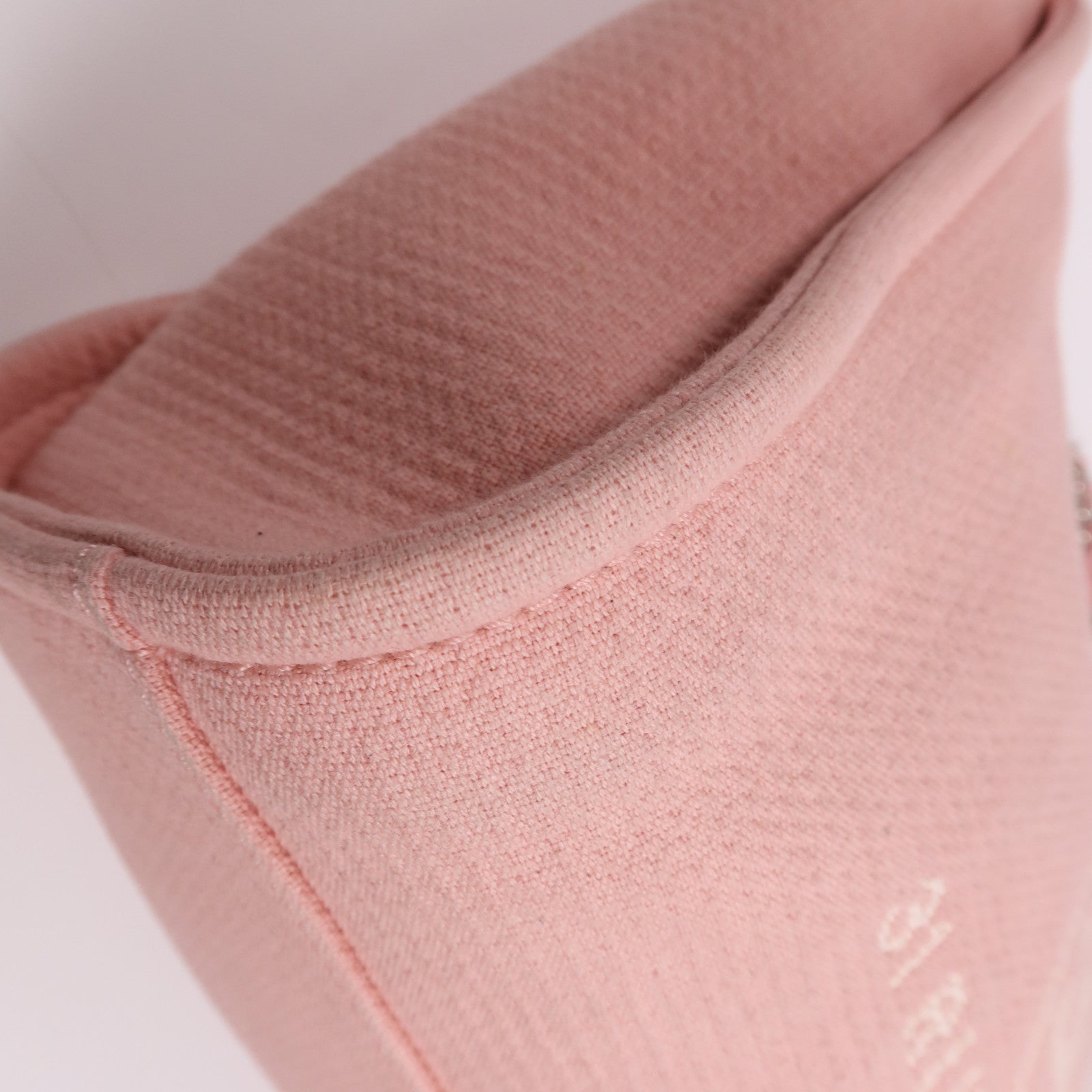 CHANEL 帆布Deauville Tote銀扣鏈帶肩背袋