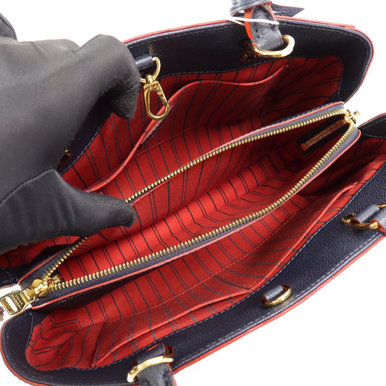 LOUIS VUITTON Monogram Empreinte Montaigne MM手挽肩背兩用袋