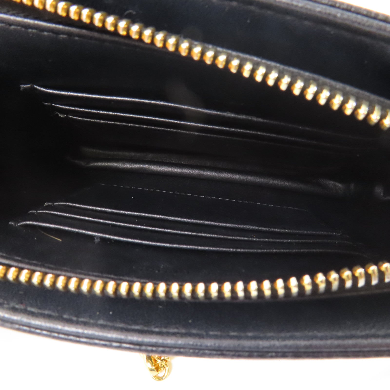 Dior 皮革Chain Shoulder金扣鏈帶肩背袋黑色