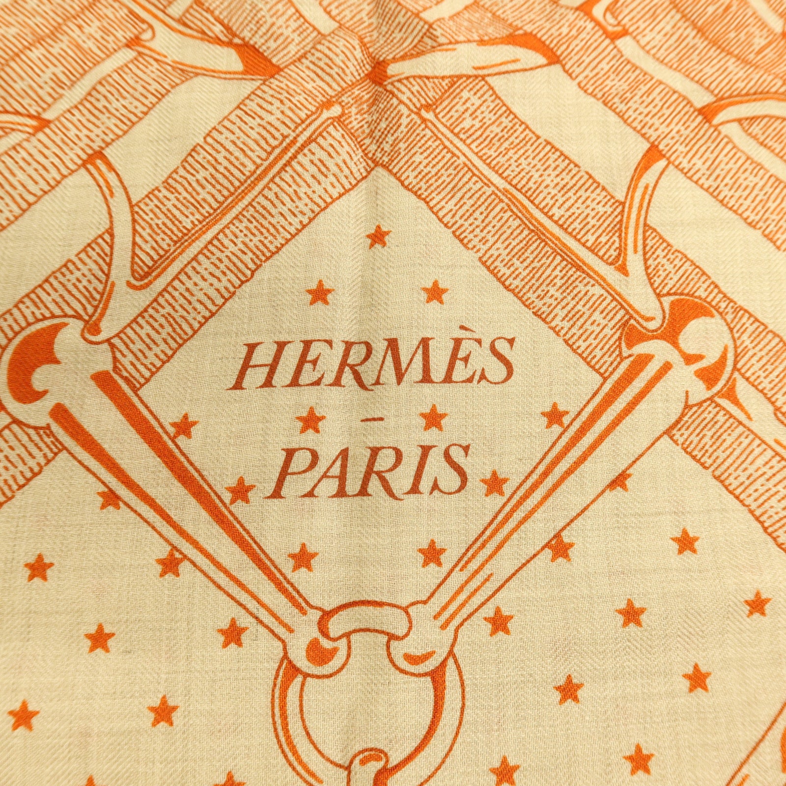HERMES 羊絨/絲質Lettres Equestres Shawl 140x140cm絲巾