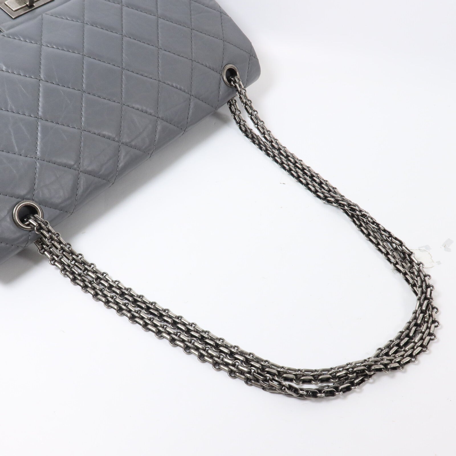 CHANEL 牛皮皮革2.55鏈帶肩背袋