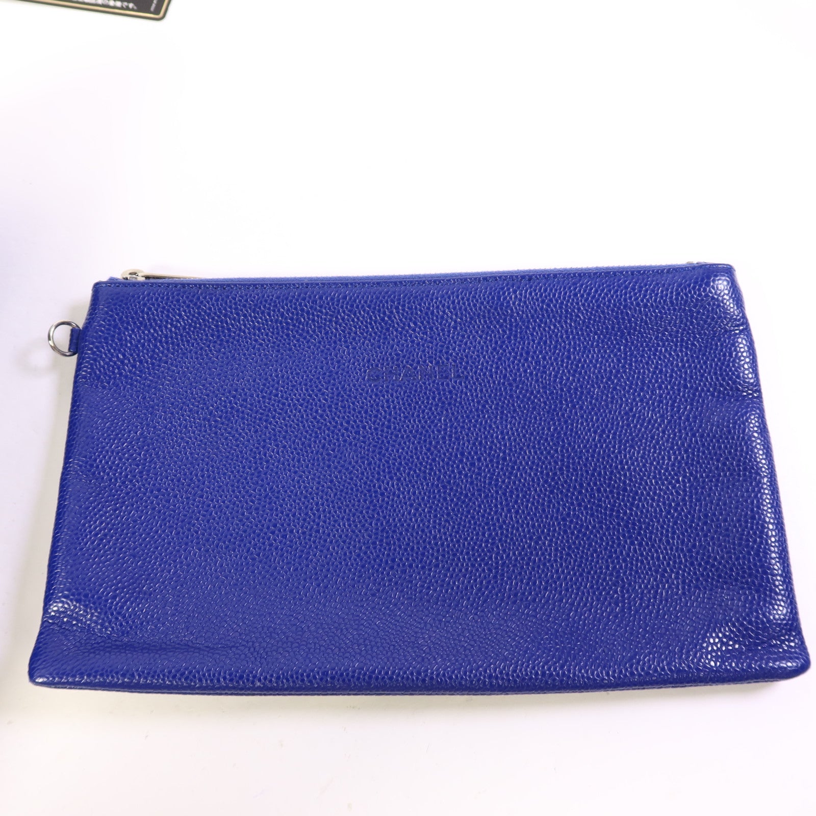 CHANEL 牛皮皮革Totebag銀扣手挽袋