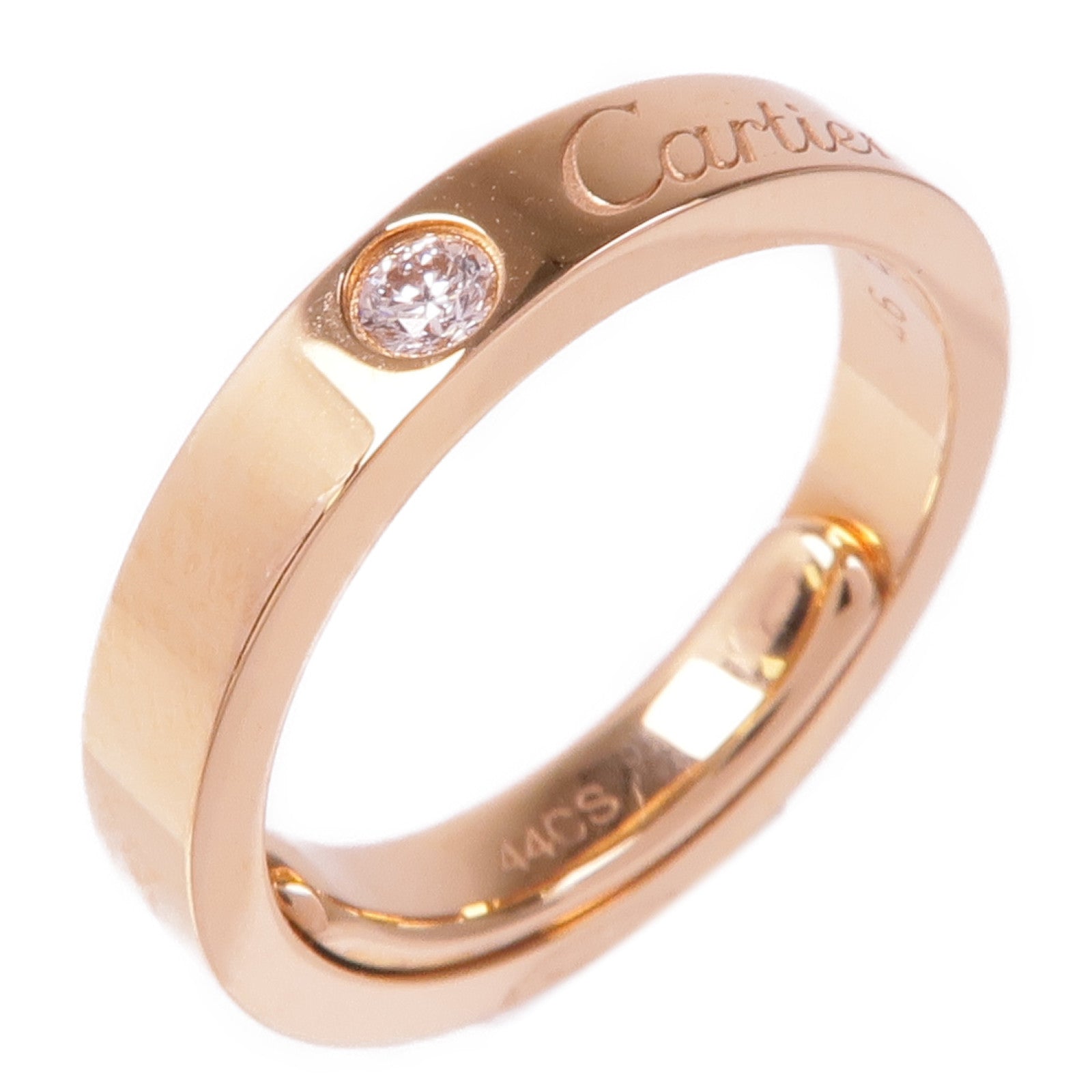 CARTIER 18K玫瑰金C De Cartier鑽石戒指Cartier#46/US#2.5