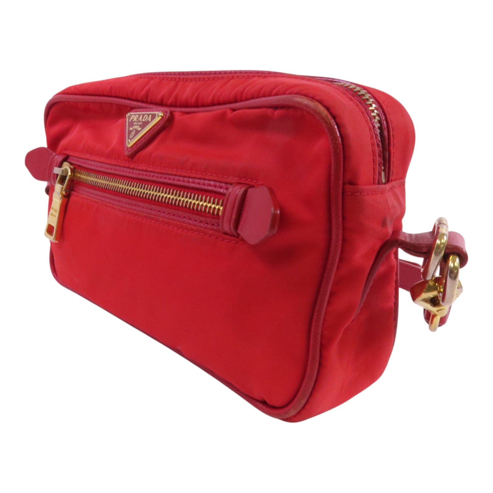 PRADA 尼龍Shoulder Bag金扣肩背袋