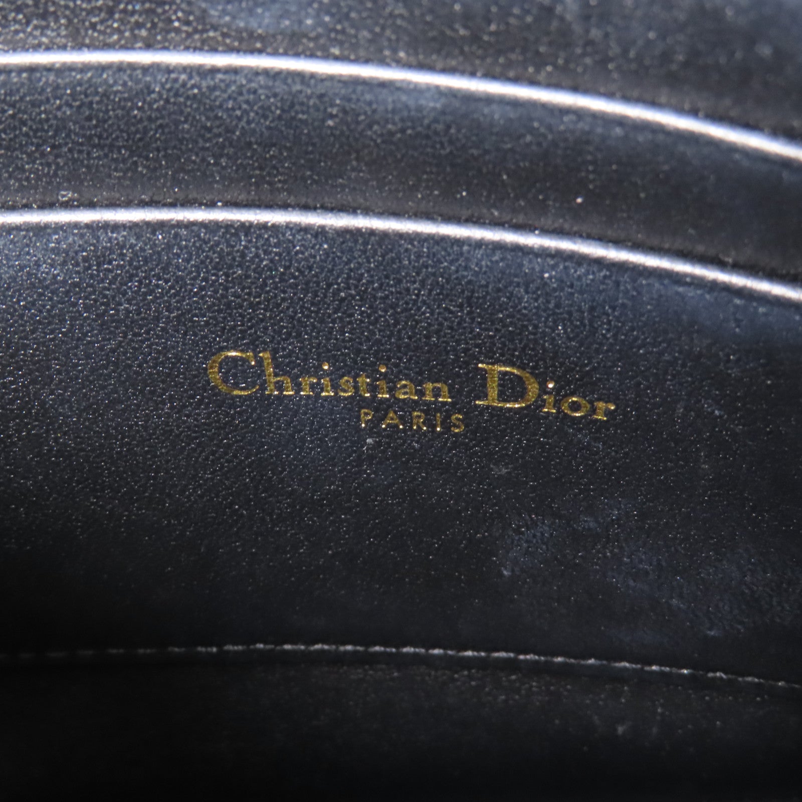 Dior 皮革Chain Shoulder金扣鏈帶肩背袋黑色