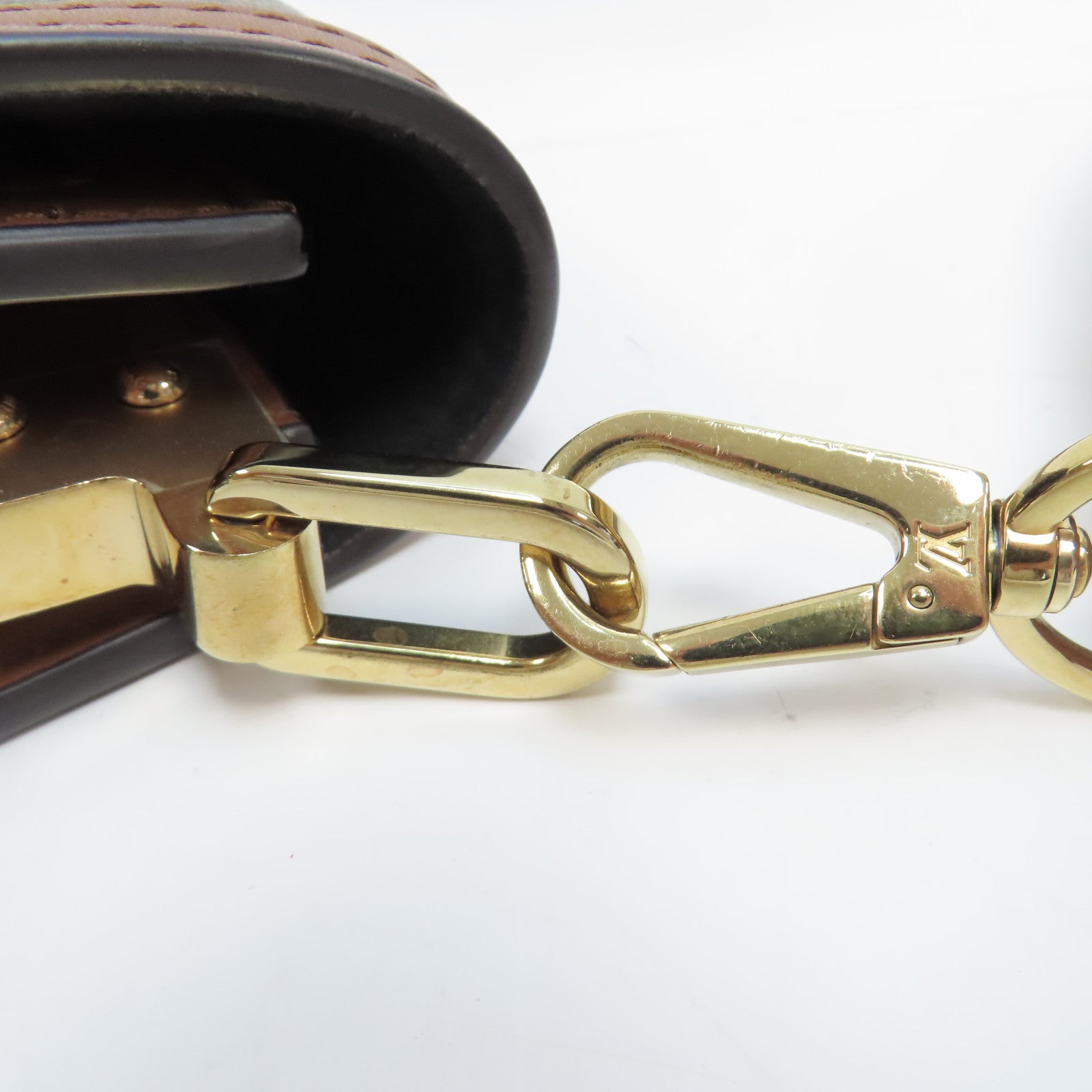 LOUIS VUITTON Monogram Reverse Mini Dauphine金扣肩背袋啡色