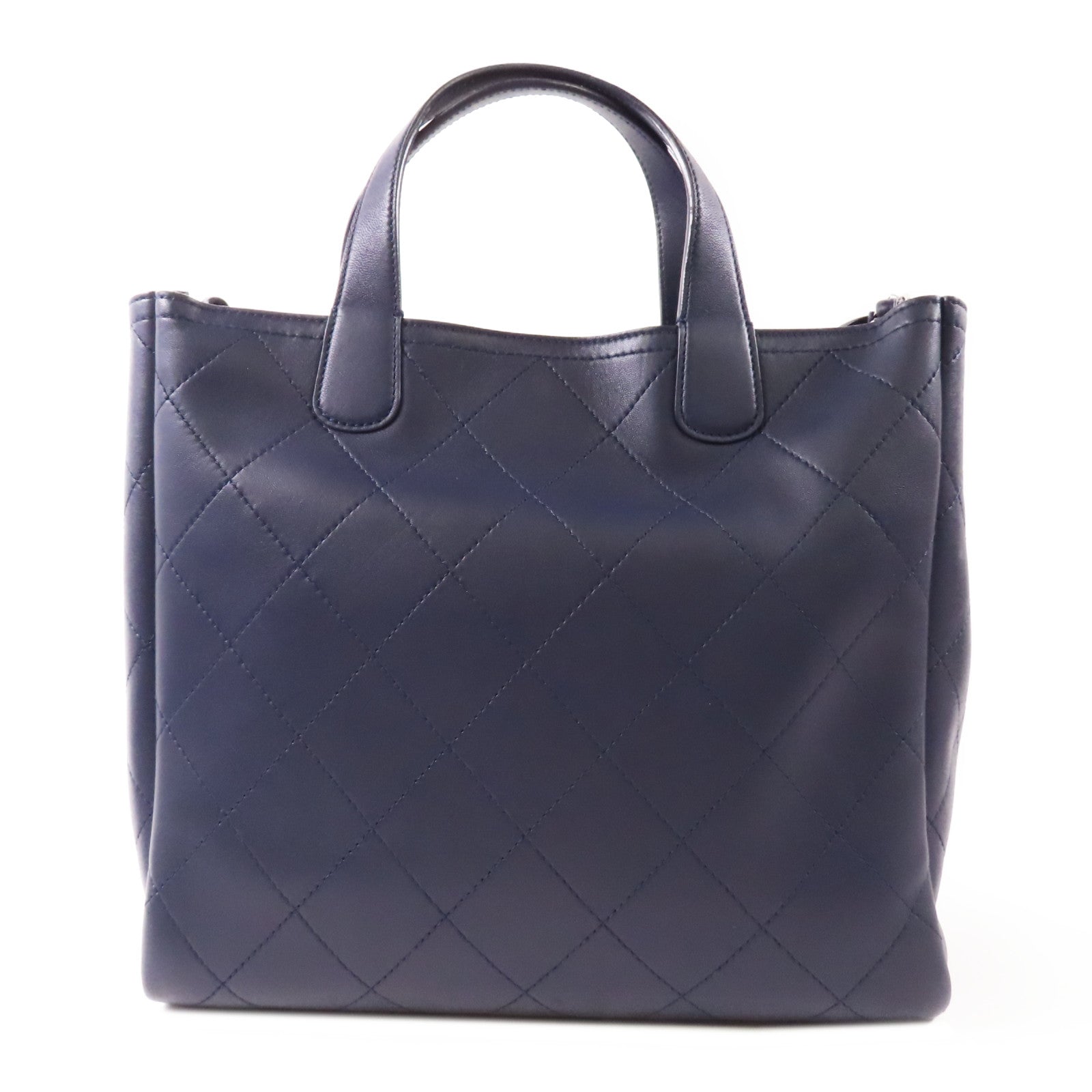 CHANEL 牛皮皮革2 Way Shoulder Bag銀扣手挽肩背兩用袋