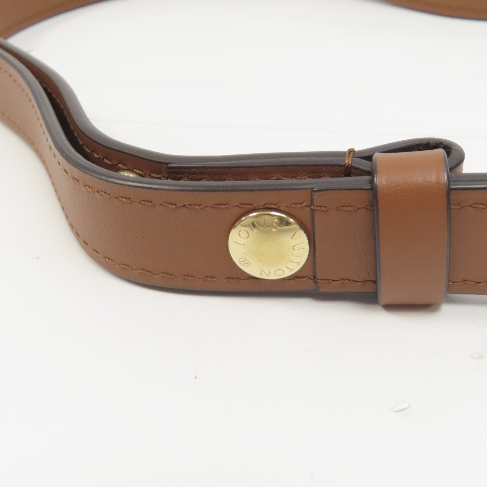 LOUIS VUITTON Monogram Reverse Mini Dauphine金扣肩背袋啡色