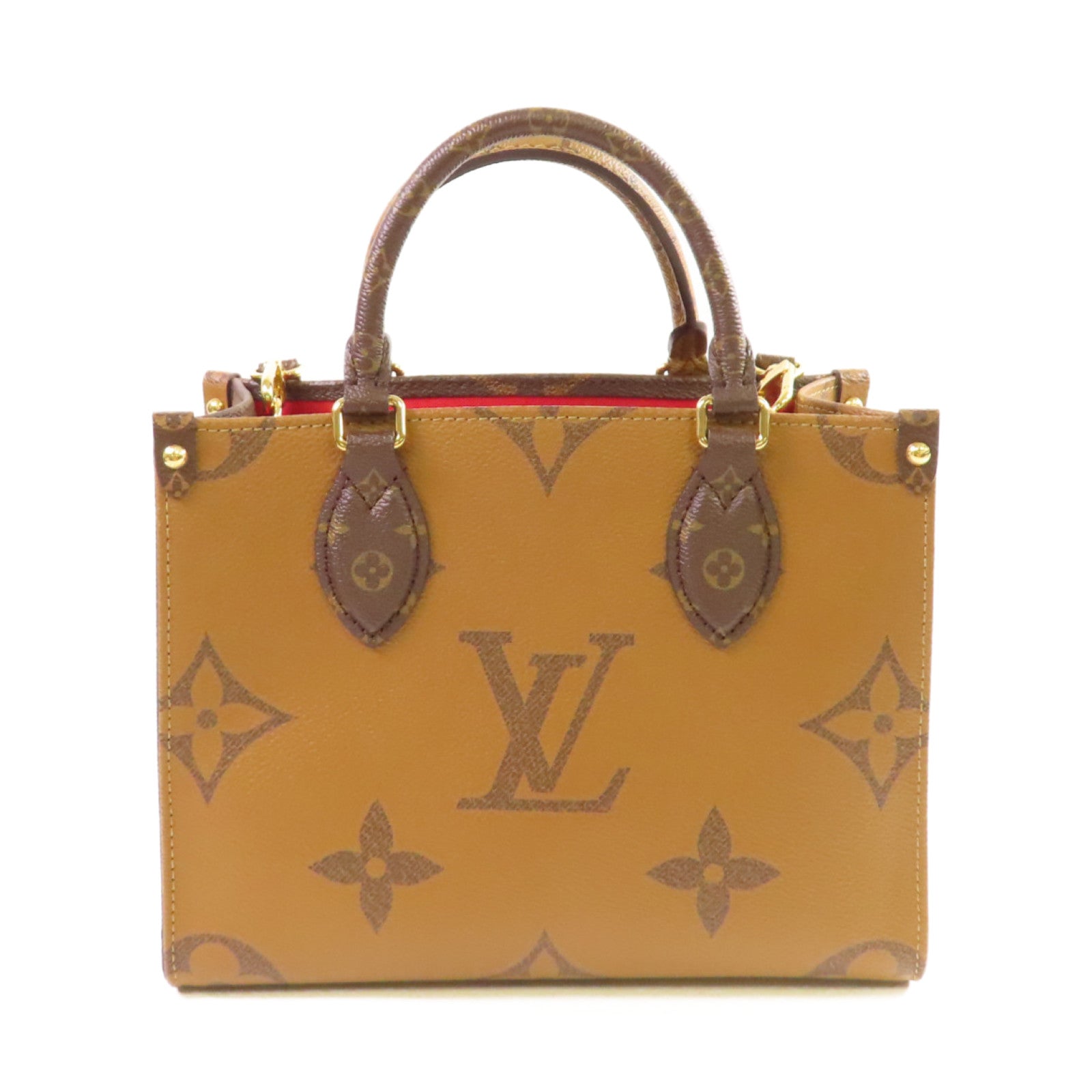 LOUIS VUITTON Monogram OnTheGo PM 2Way Shoulder Bag手挽肩背兩用袋啡色