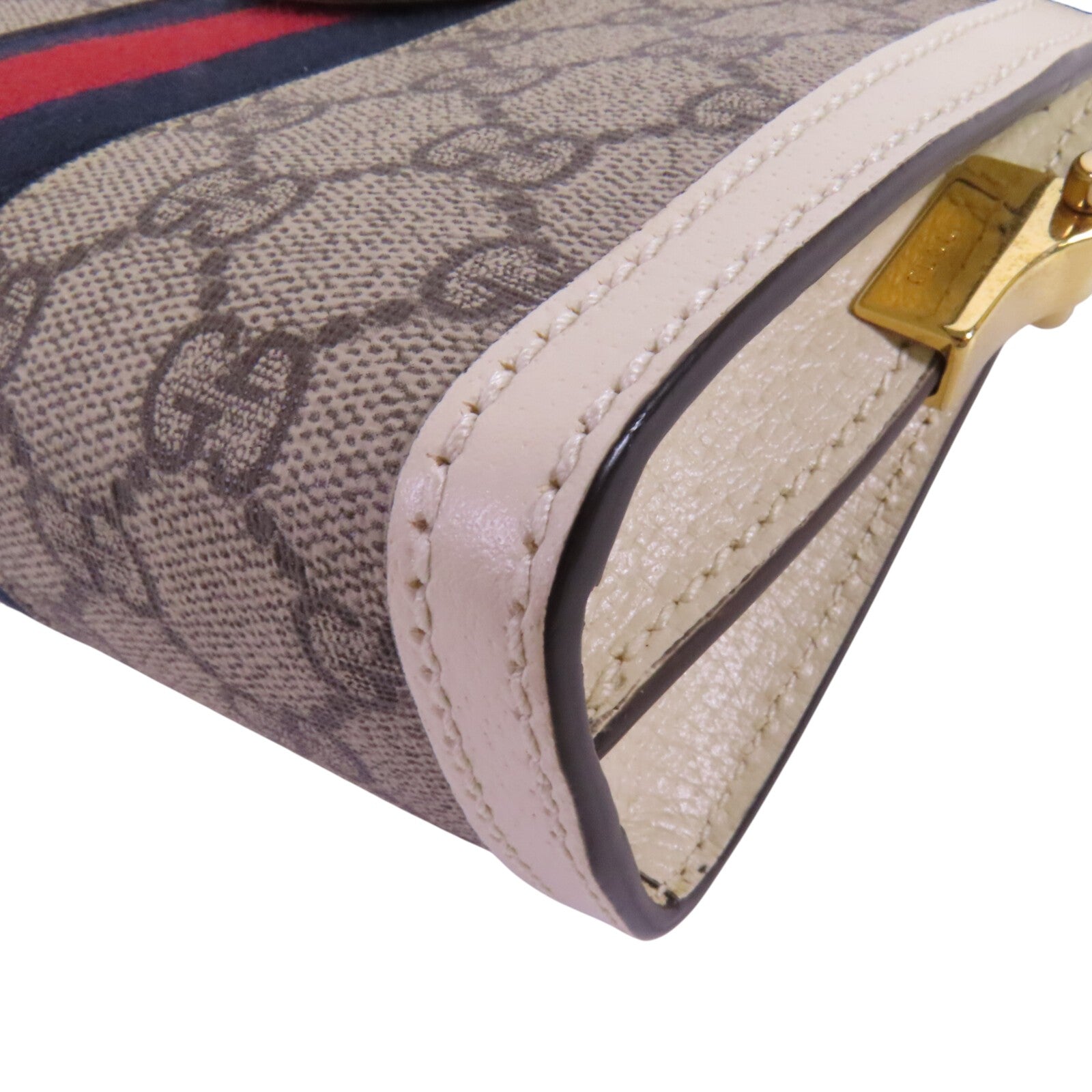 GUCCI 塗層帆布Ophidia金扣鏈帶肩背袋