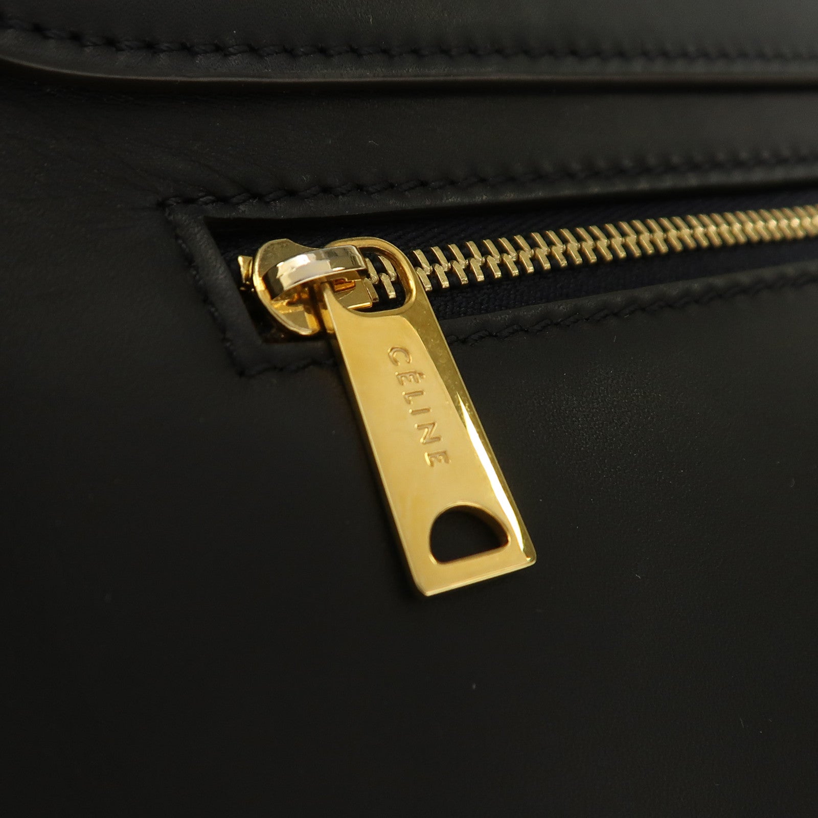 CELINE 牛皮皮革Shoulder Bag銀扣手挽肩背兩用袋